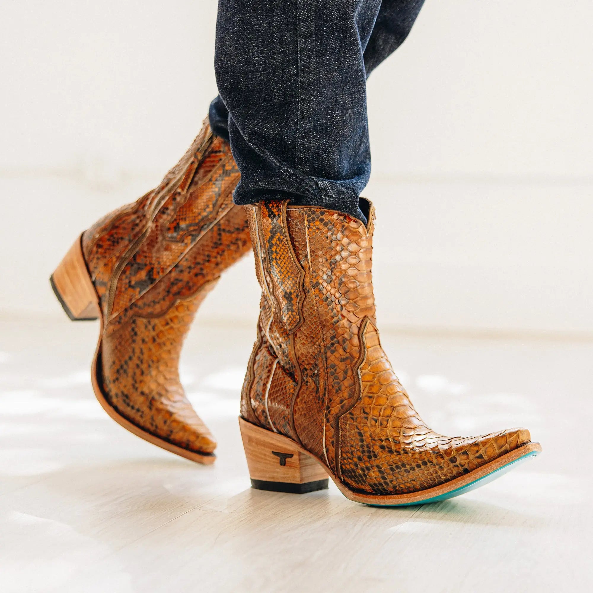 Vickson Exotic Bootie - Copperhead Ladies Bootie Western Fashion by Lane