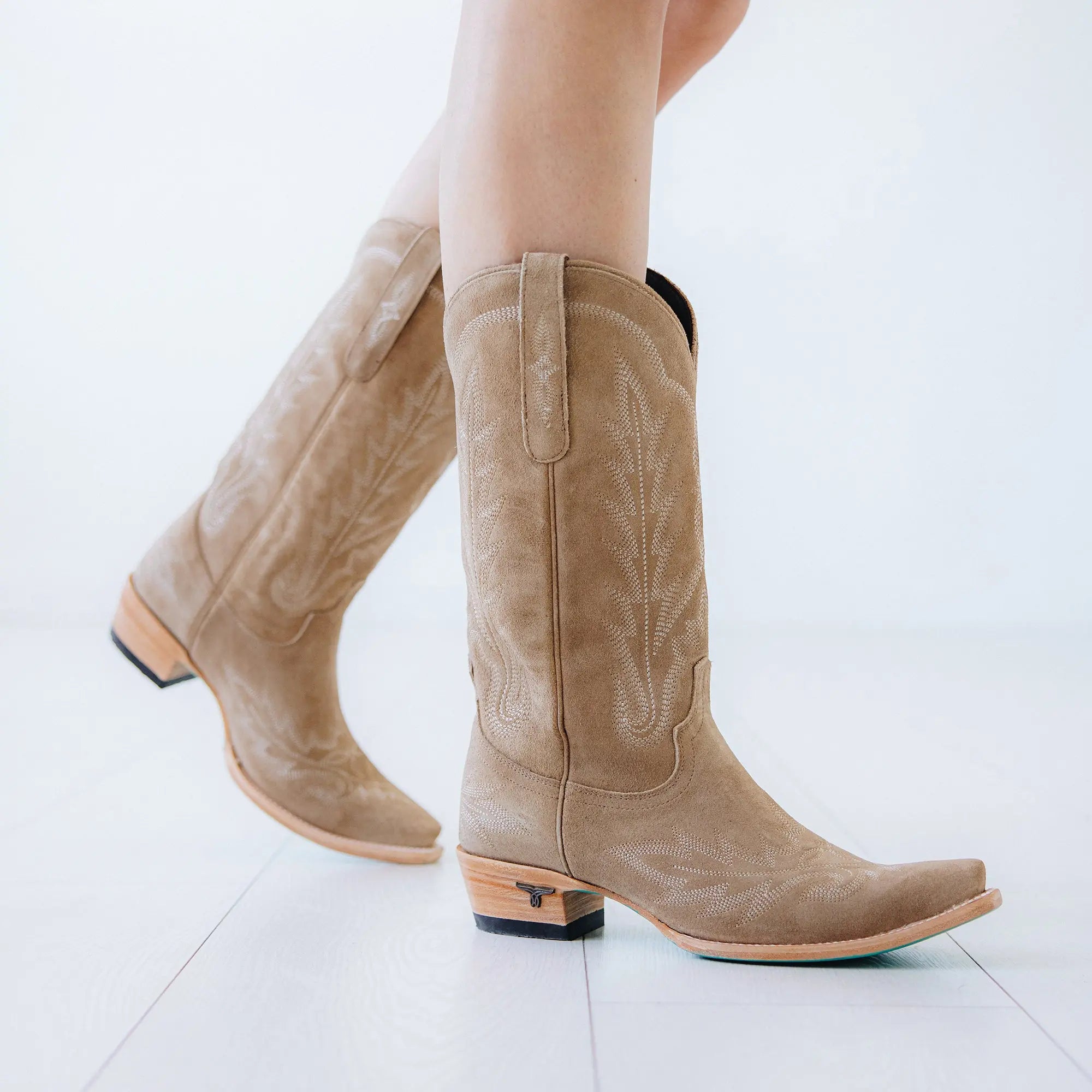 Lexington Boot - Latte Suede Ladies Boot Western Fashion by Lane