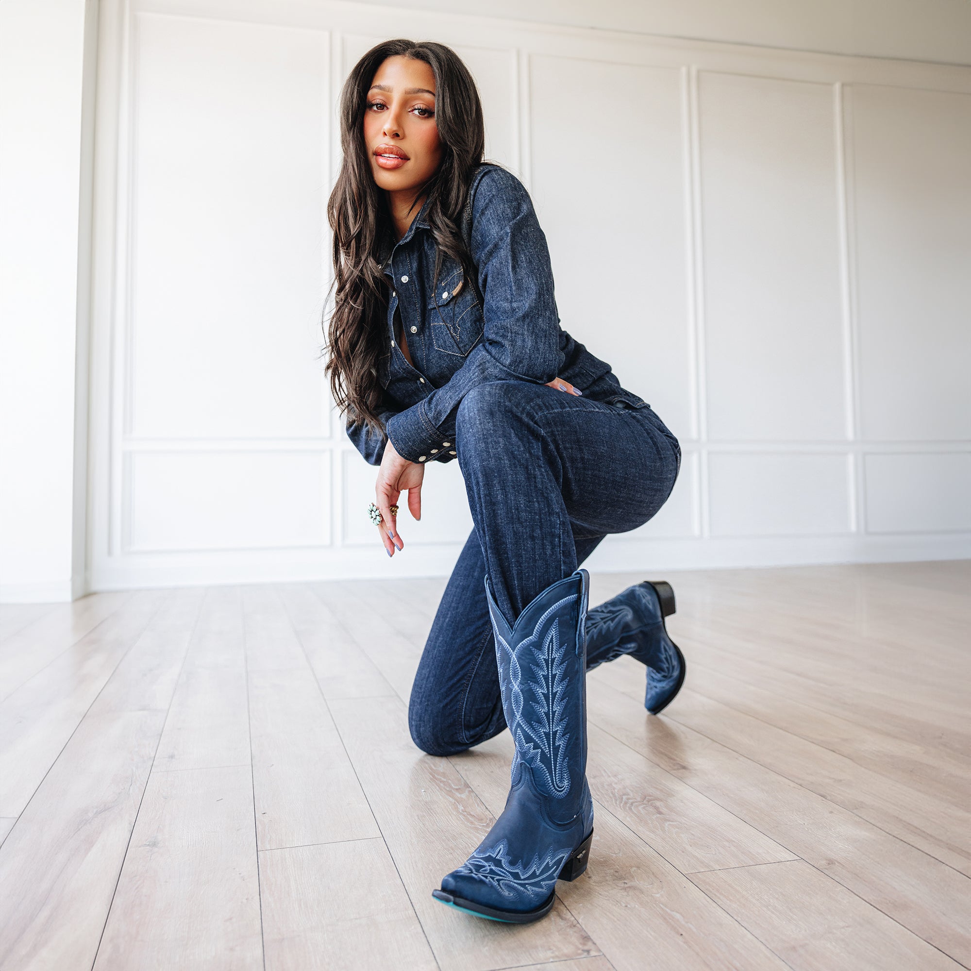 Lexington Boot - Midnight Navy Ladies Boot Western Fashion by Lane