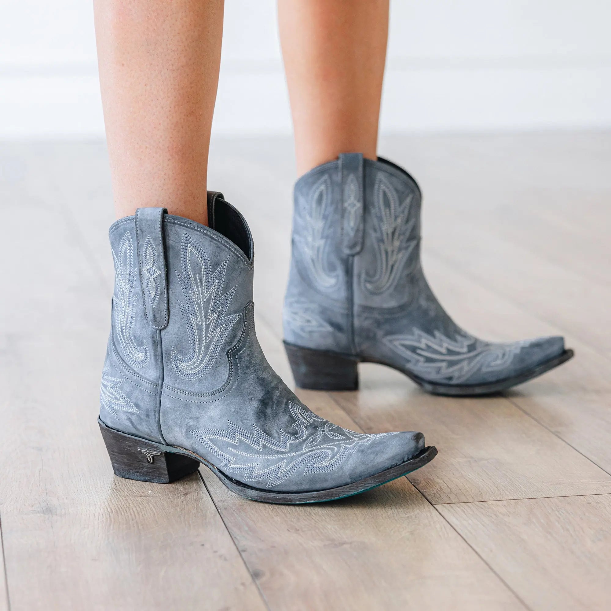 Lexington Bootie - Washed Denim Ladies Bootie Western Fashion by Lane