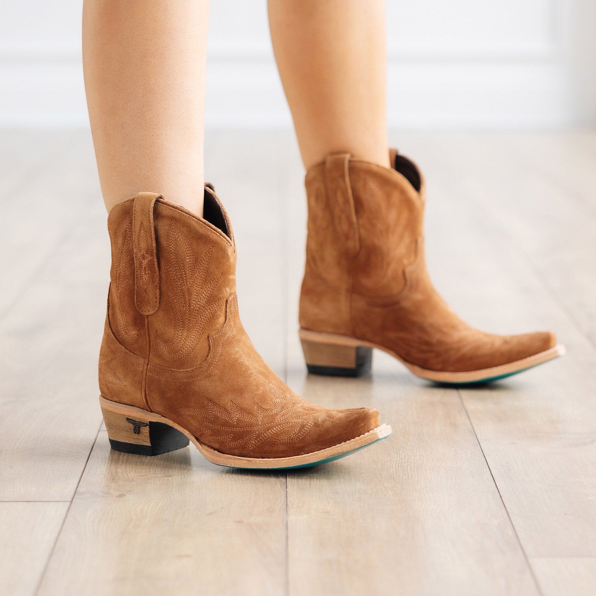 Lexington Bootie - Toffee Suede Ladies Bootie Western Fashion by Lane