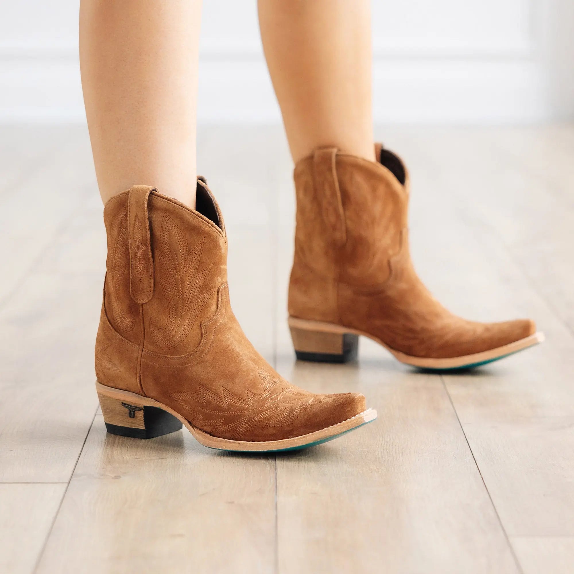 Lexington Bootie - Toffee Suede Ladies Bootie Western Fashion by Lane