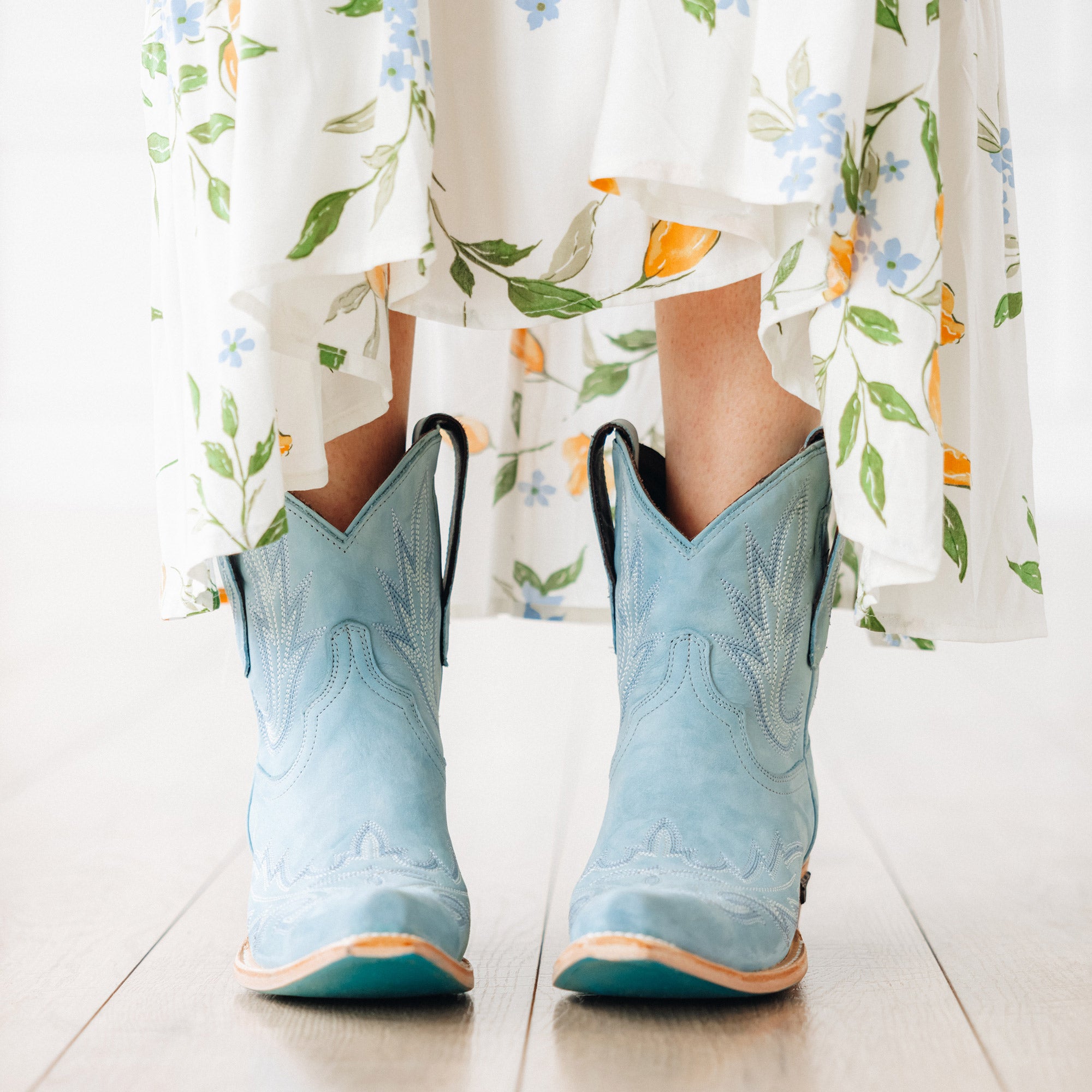 Lexington Bootie - Powder Blue Ladies Bootie Western Fashion by Lane