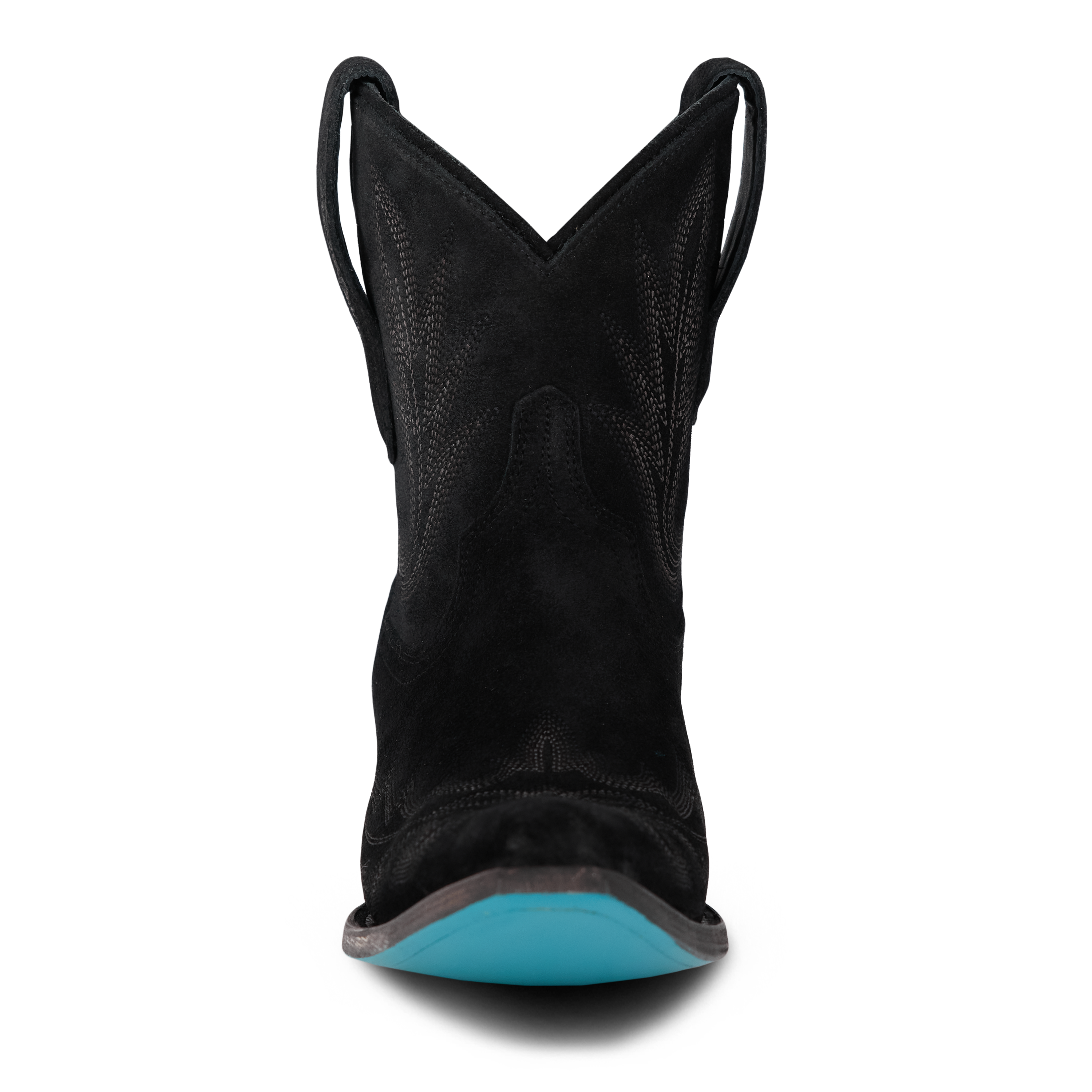 Lexington Bootie - Soft Black Suede Ladies Bootie Western Fashion by Lane