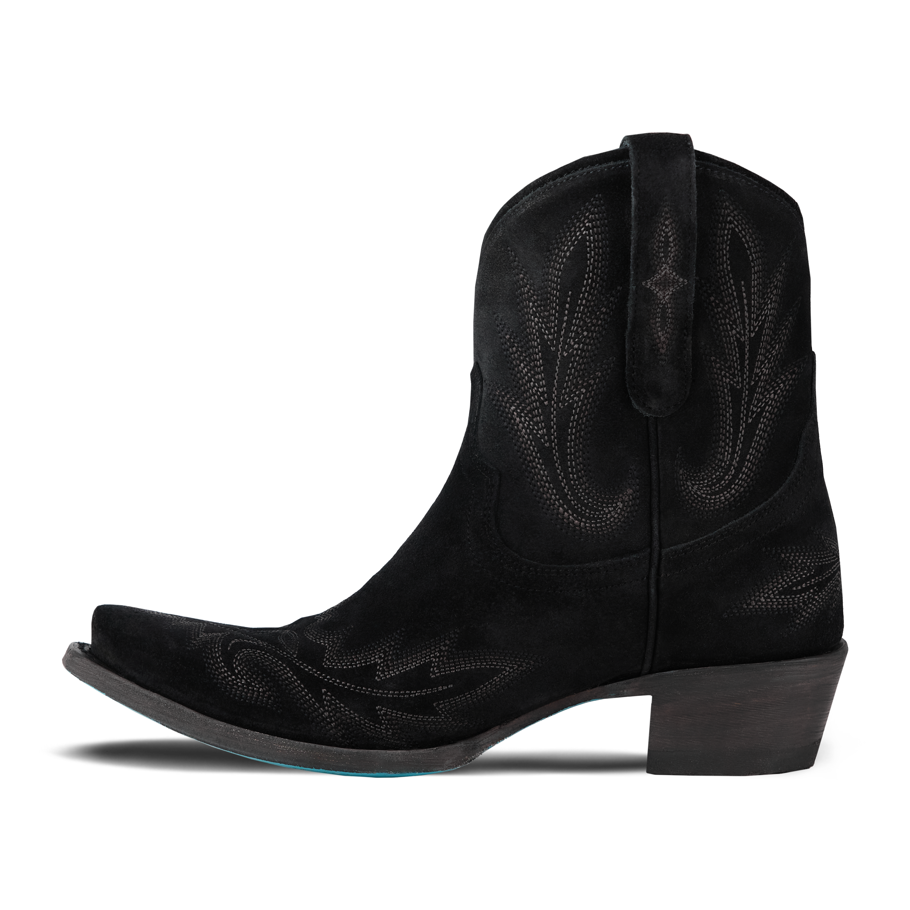 Lexington Bootie - Soft Black Suede Ladies Bootie Western Fashion by Lane