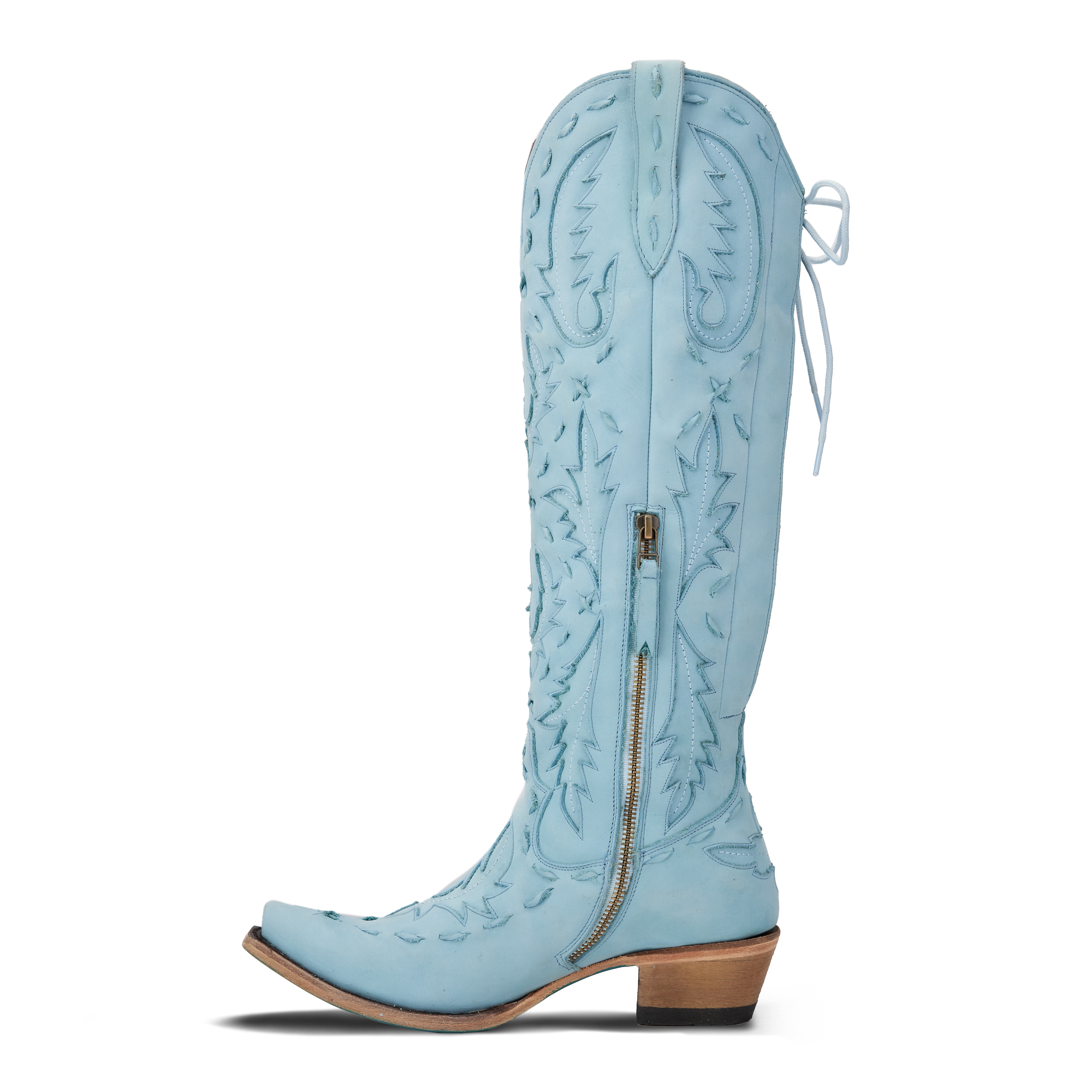Reverie Knee High Corset - Powder Blue Ladies Boot Western Fashion by Lane