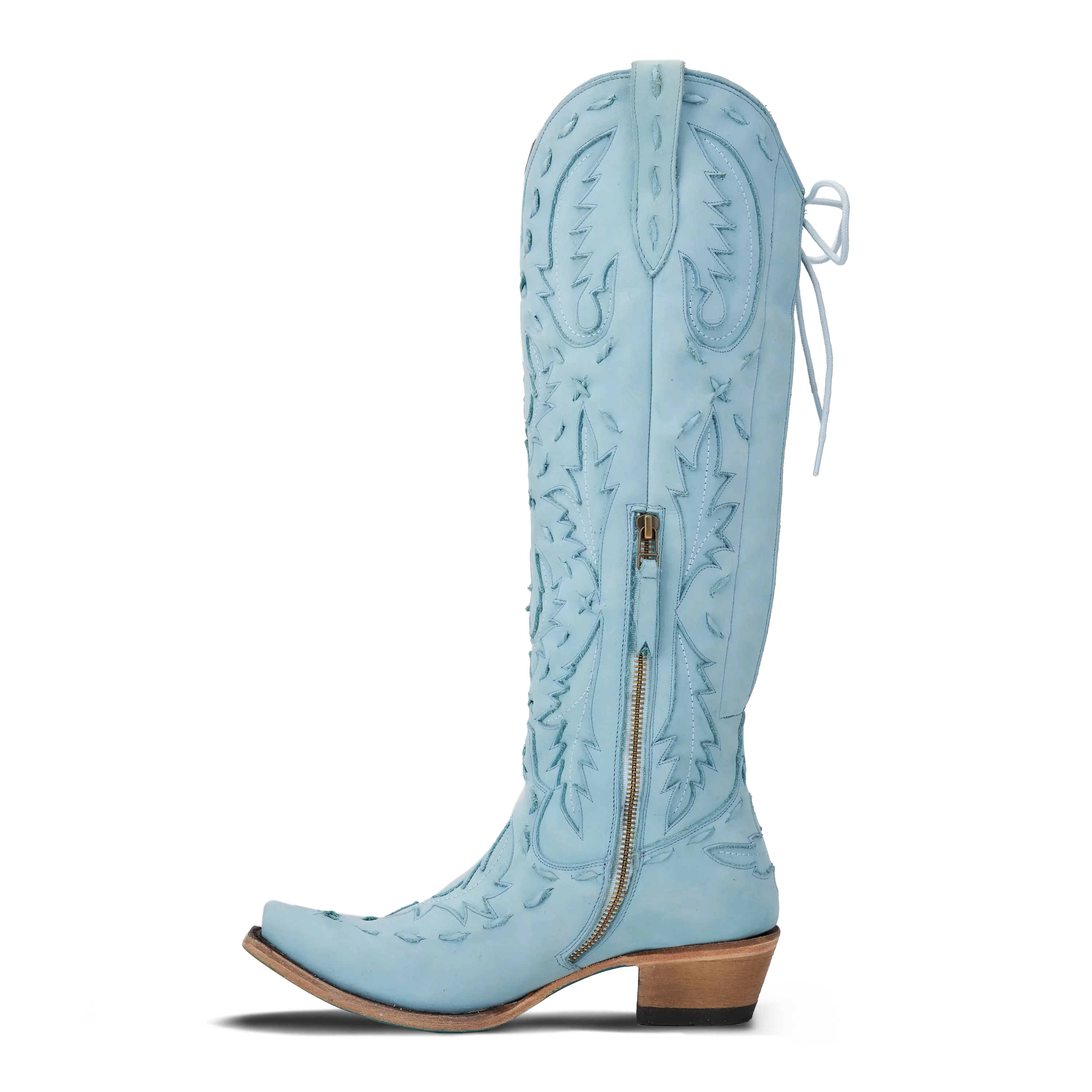 Reverie Knee High Corset - Powder Blue Ladies Boot Western Fashion by Lane