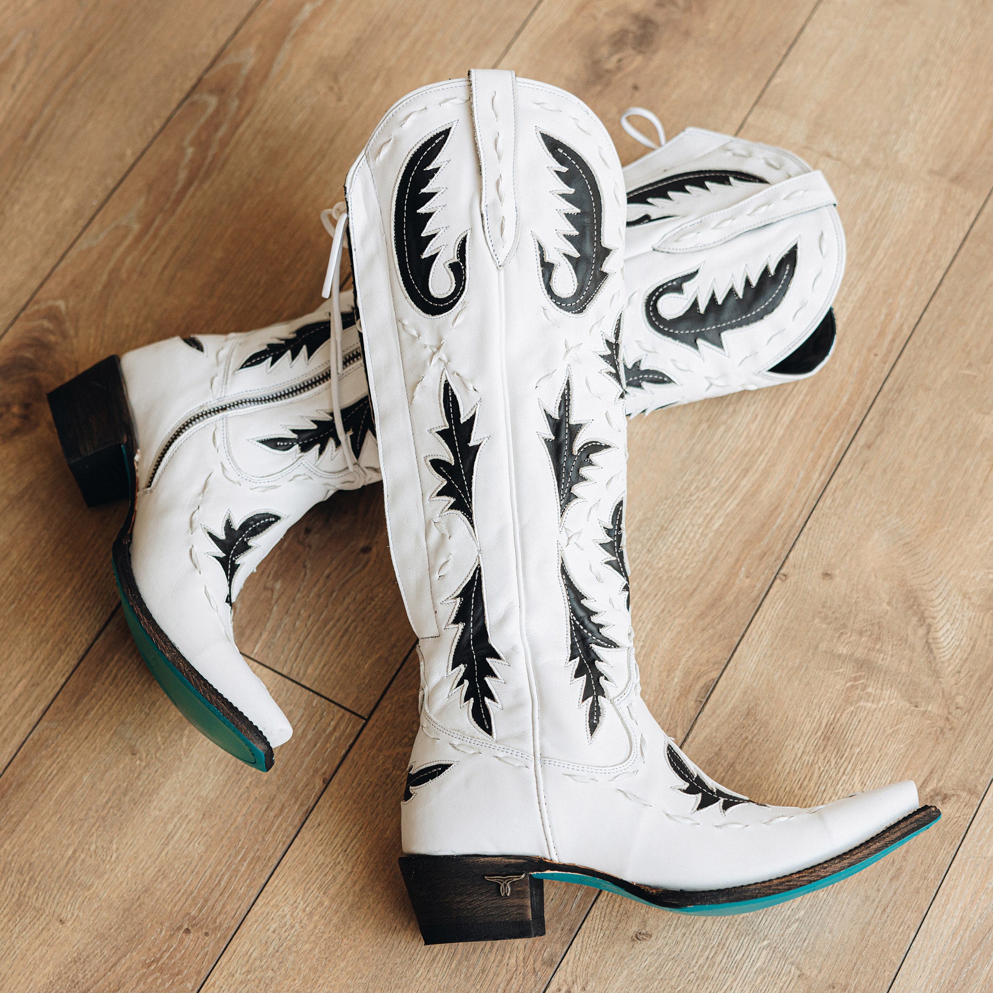 Reverie Knee High Corset - Newsprint Ladies Boot Western Fashion by Lane