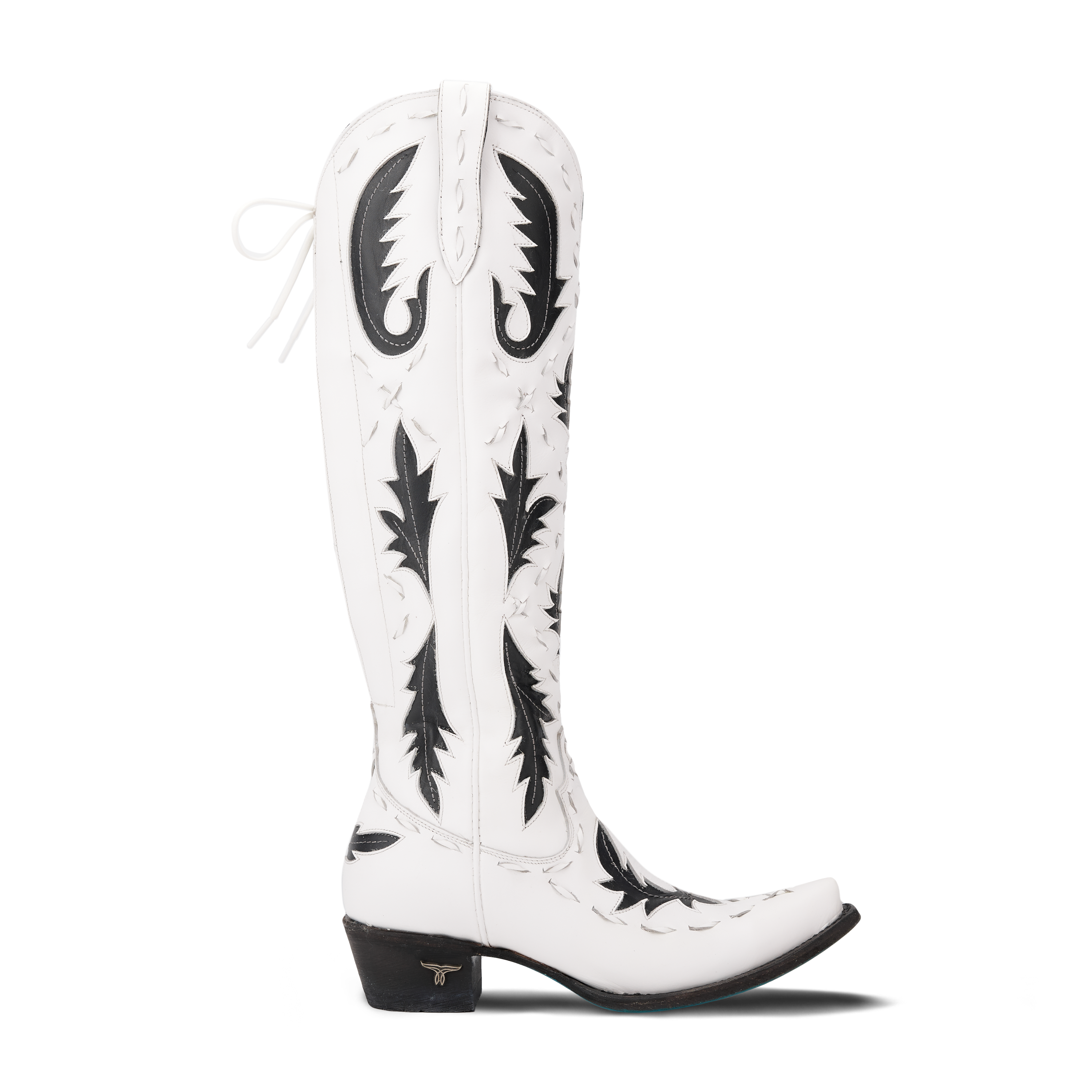Reverie Knee High Corset - Newsprint Ladies Boot Western Fashion by Lane