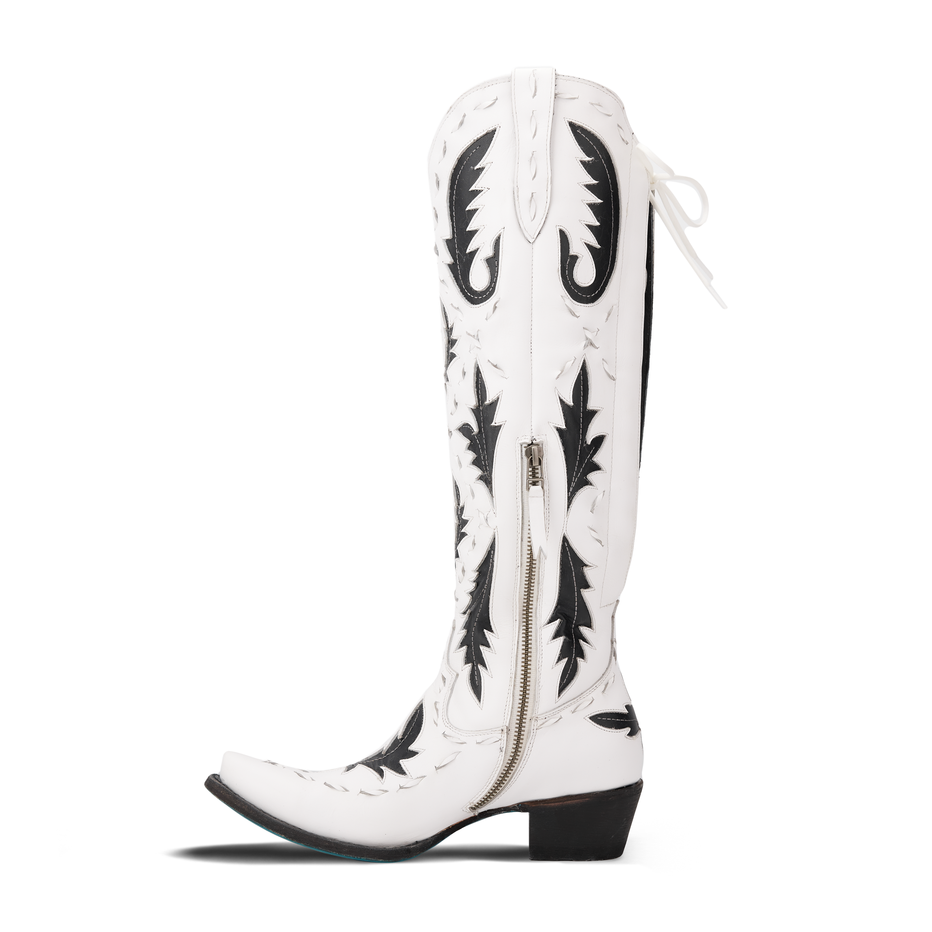 Reverie Knee High Corset - Newsprint Ladies Boot Western Fashion by Lane
