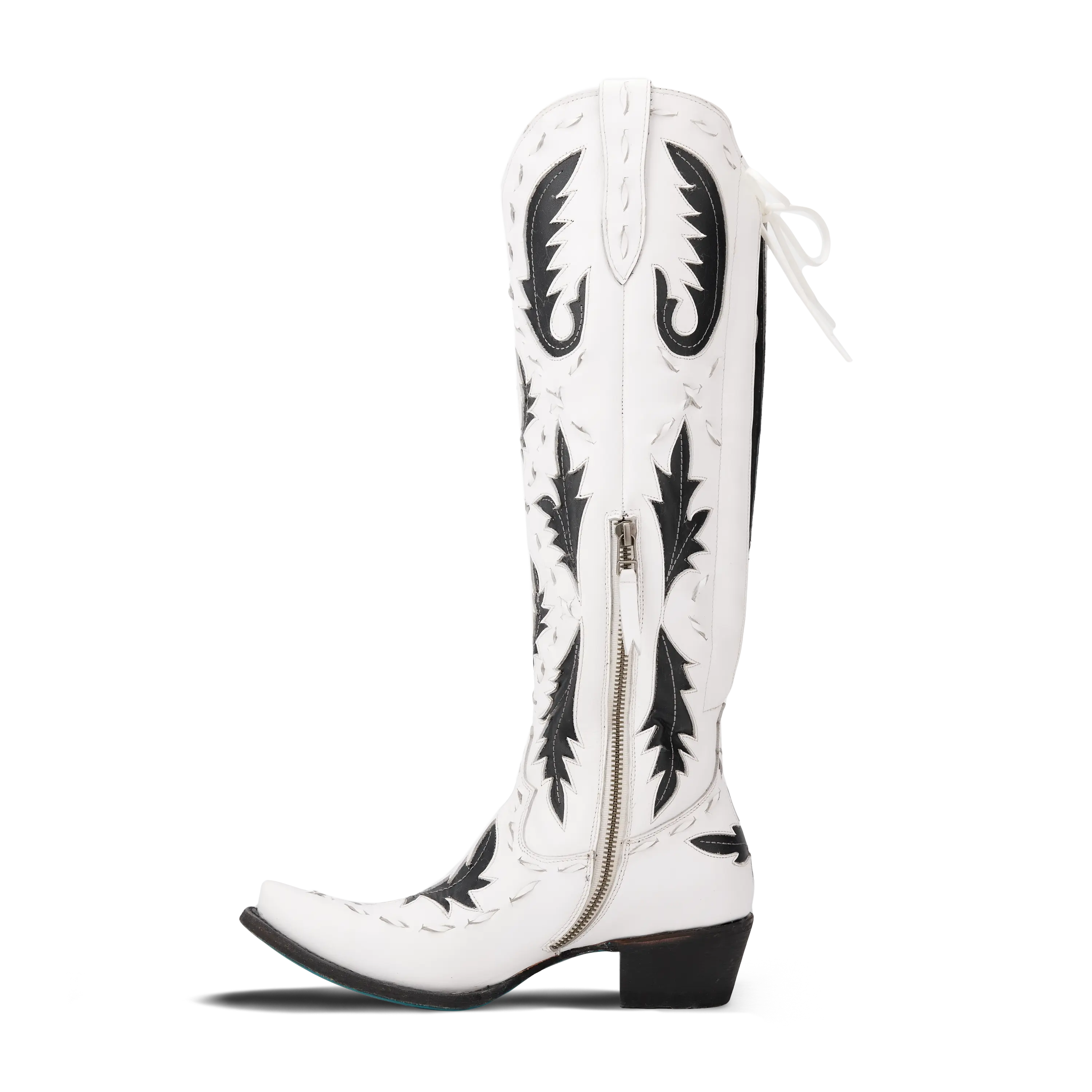 Reverie Knee High Corset - Newsprint Ladies Boot Western Fashion by Lane