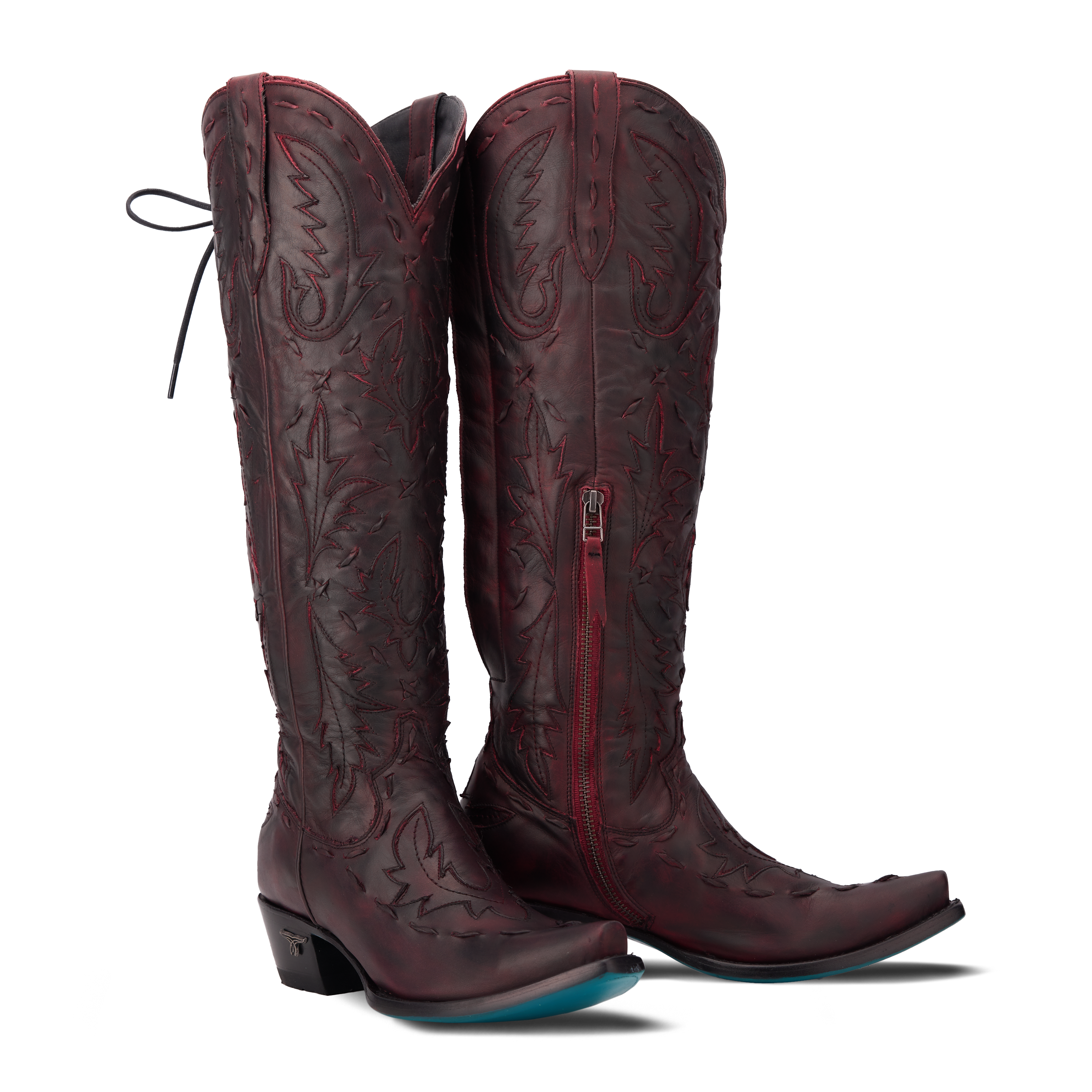 Reverie Knee High Corset - Black Cherry Ladies Boot Western Fashion by Lane