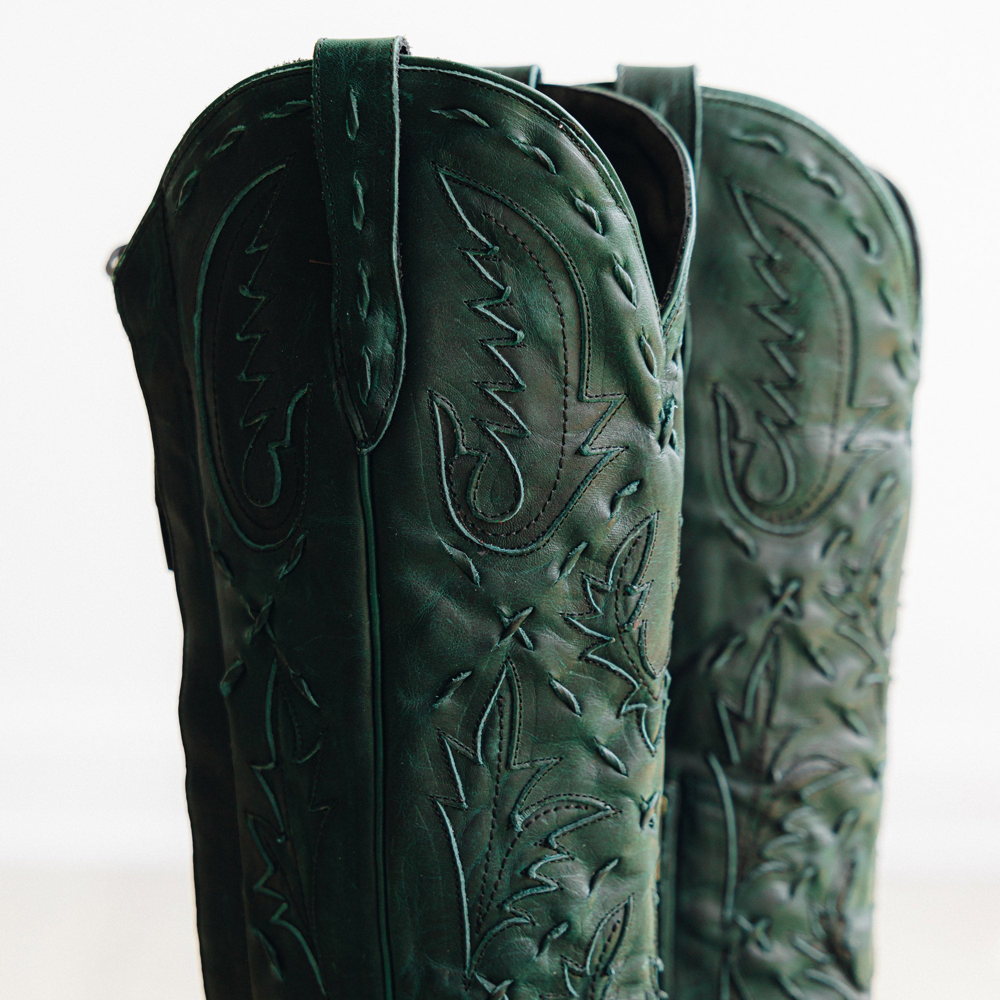 Reverie Knee High Corset - Emerald Green Ladies Boot Western Fashion by Lane