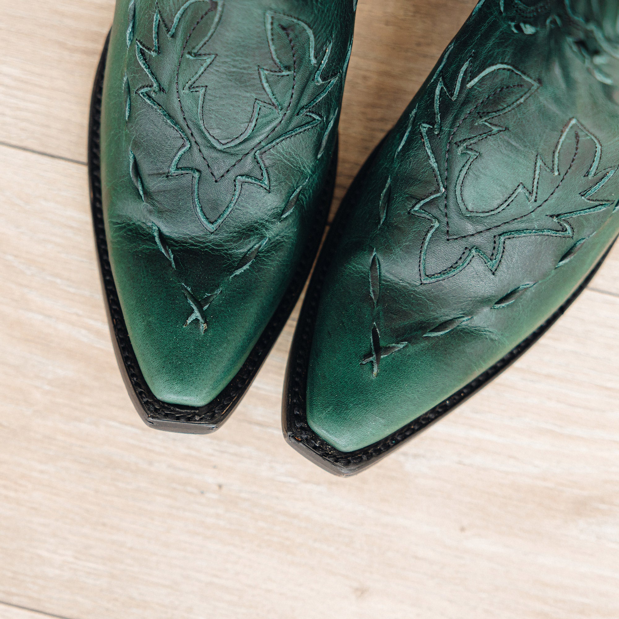 Reverie Knee High Corset - Emerald Green Ladies Boot Western Fashion by Lane