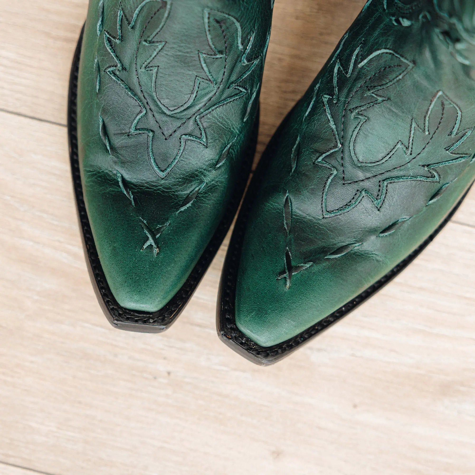 Reverie Knee High Corset - Emerald Green **Final Sale** Ladies Boot Western Fashion by Lane