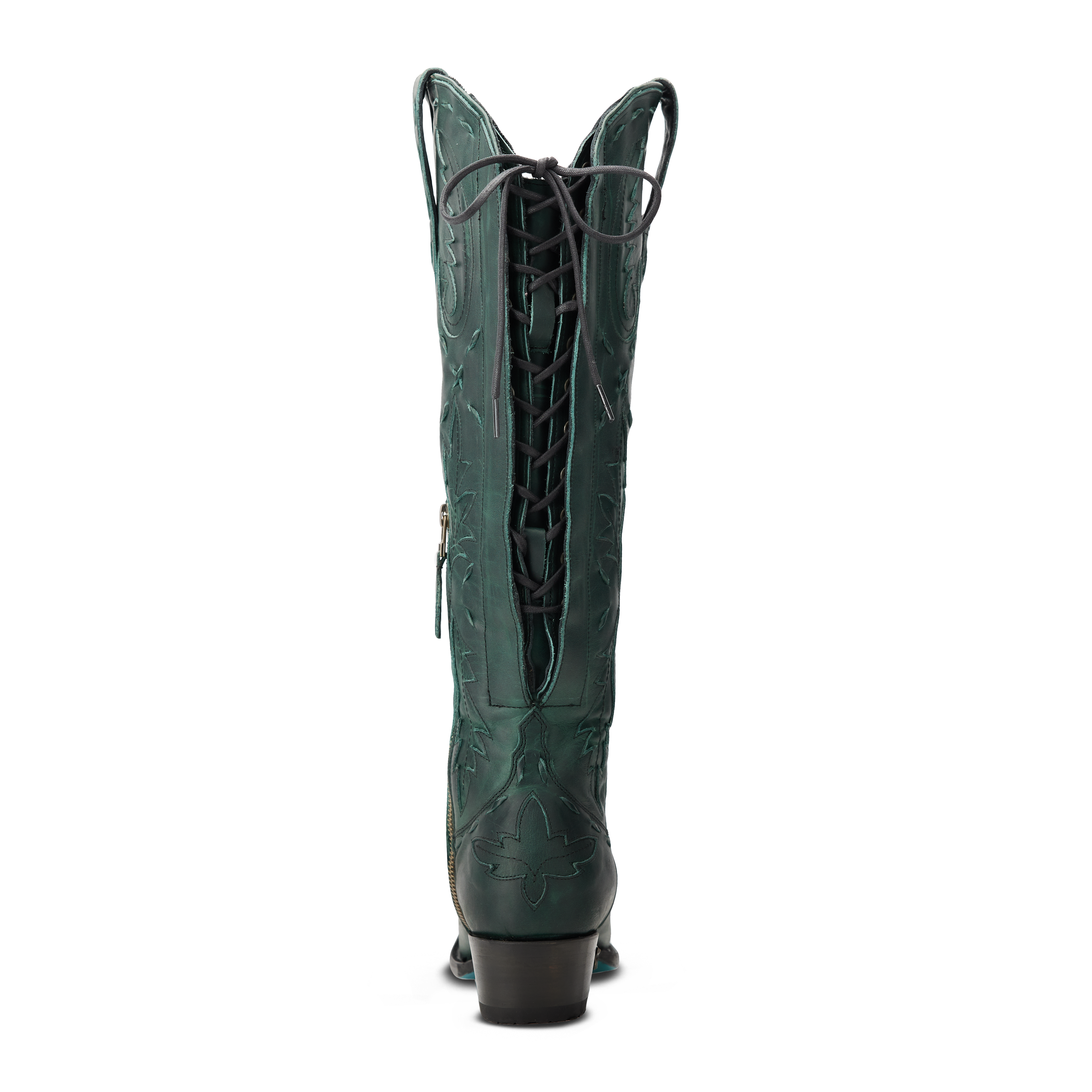 Reverie Knee High Corset - Emerald Green Ladies Boot Western Fashion by Lane