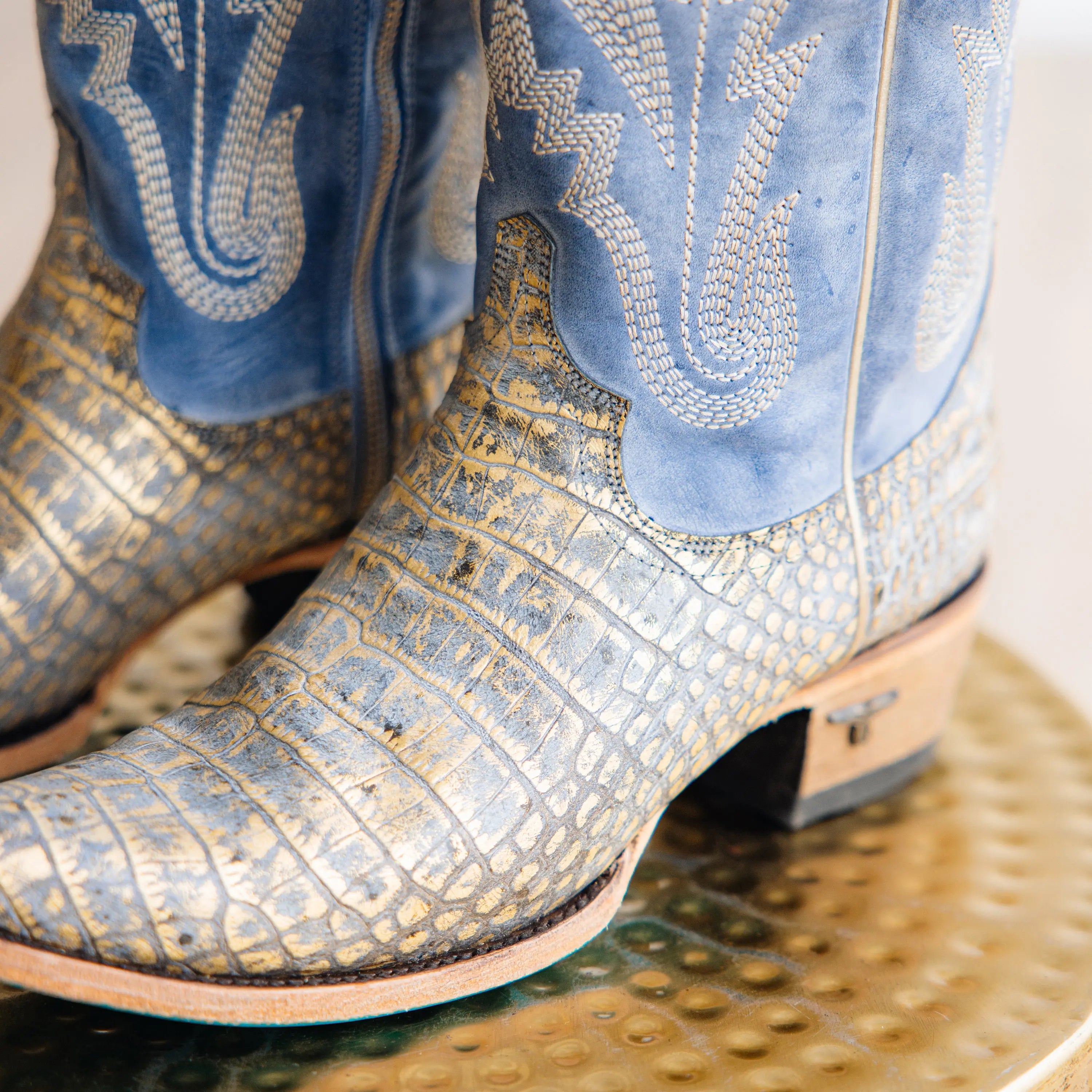 Skylight Boot - Gilded Denim Ladies Boot Western Fashion by Lane