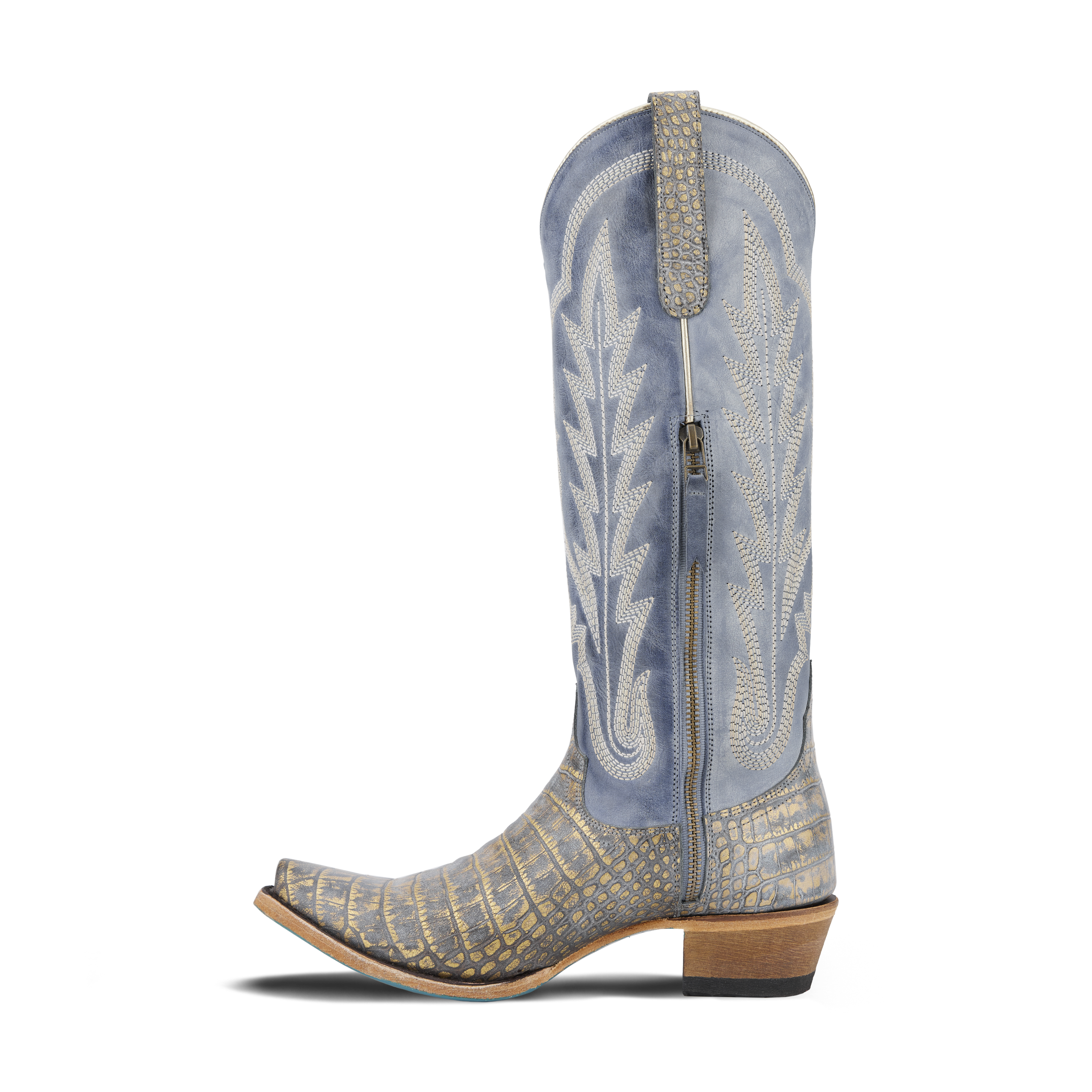 Skylight Boot - Gilded Denim Ladies Boot Western Fashion by Lane