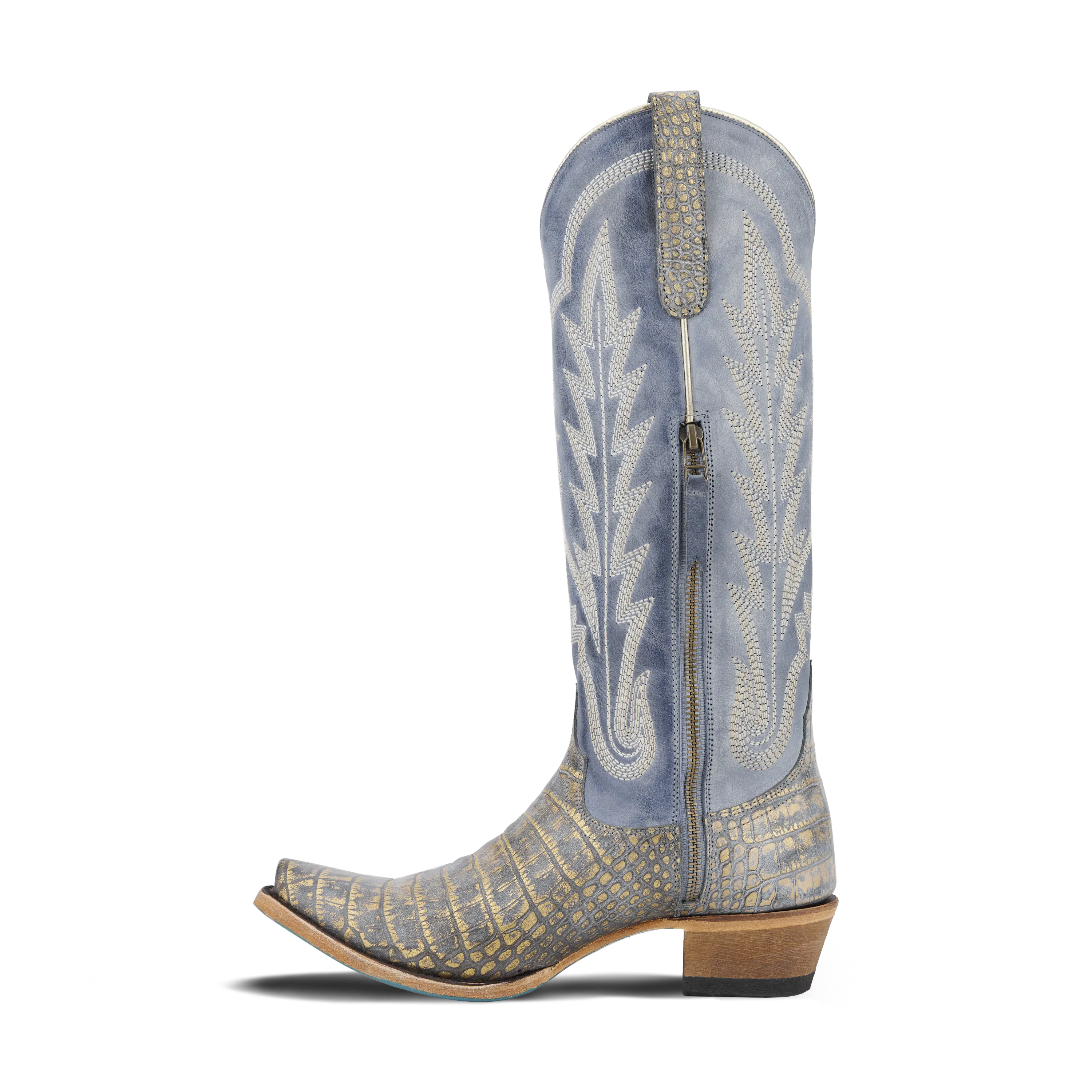 Skylight Boot - Gilded Denim Ladies Boot Western Fashion by Lane