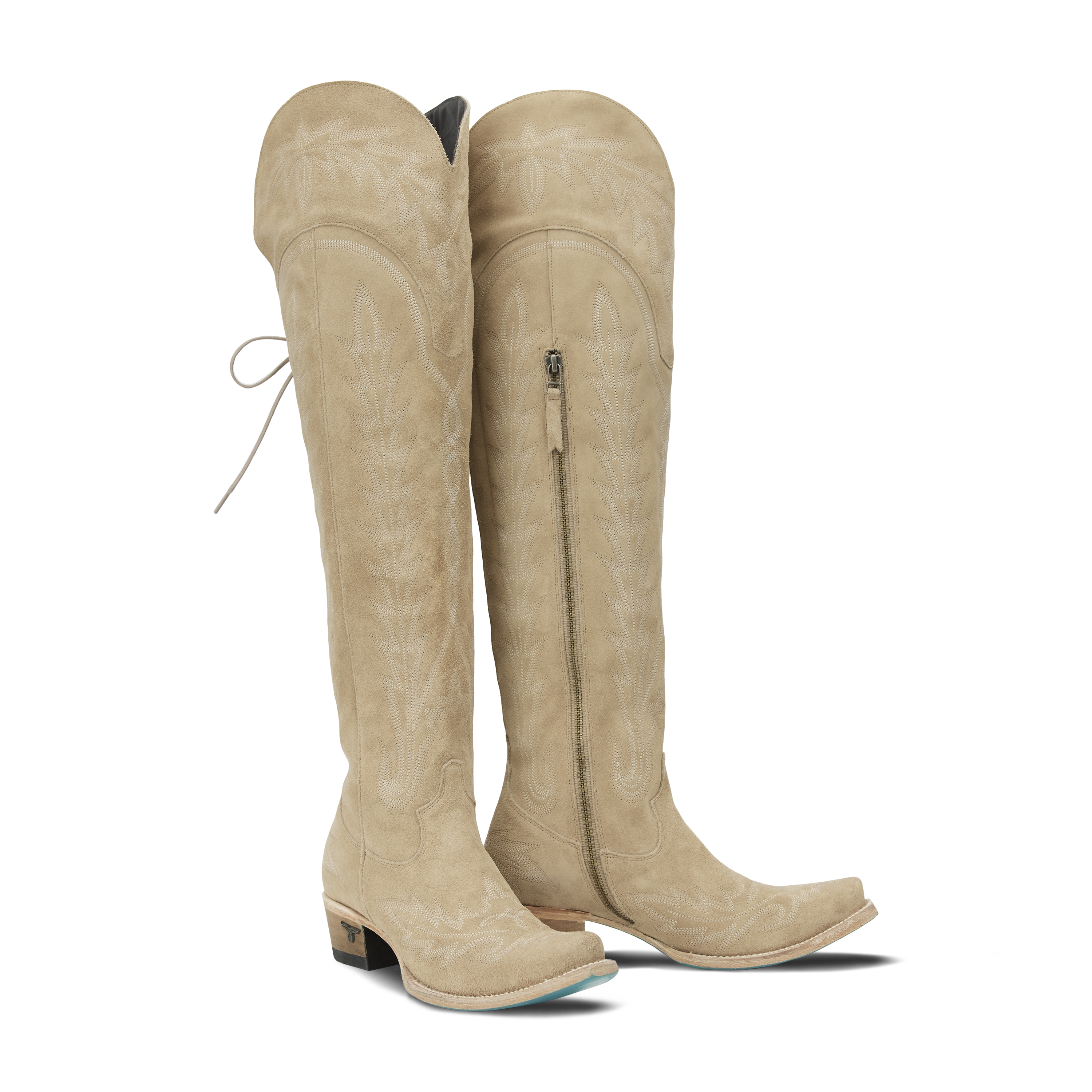 Lexington OTK Corset - Latte Suede Ladies Boot Western Fashion by Lane