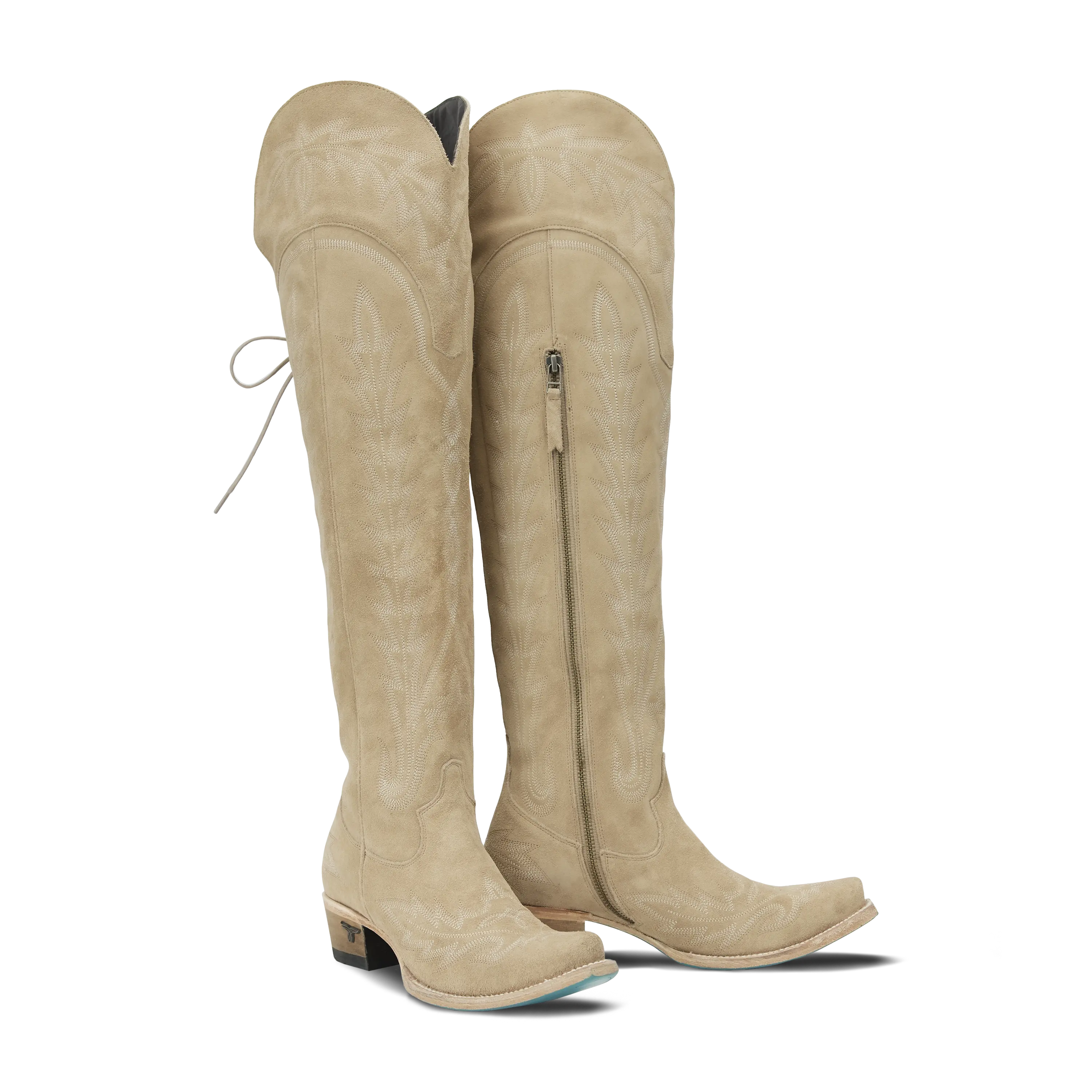Lexington OTK Corset - Latte Suede Ladies Boot Western Fashion by Lane