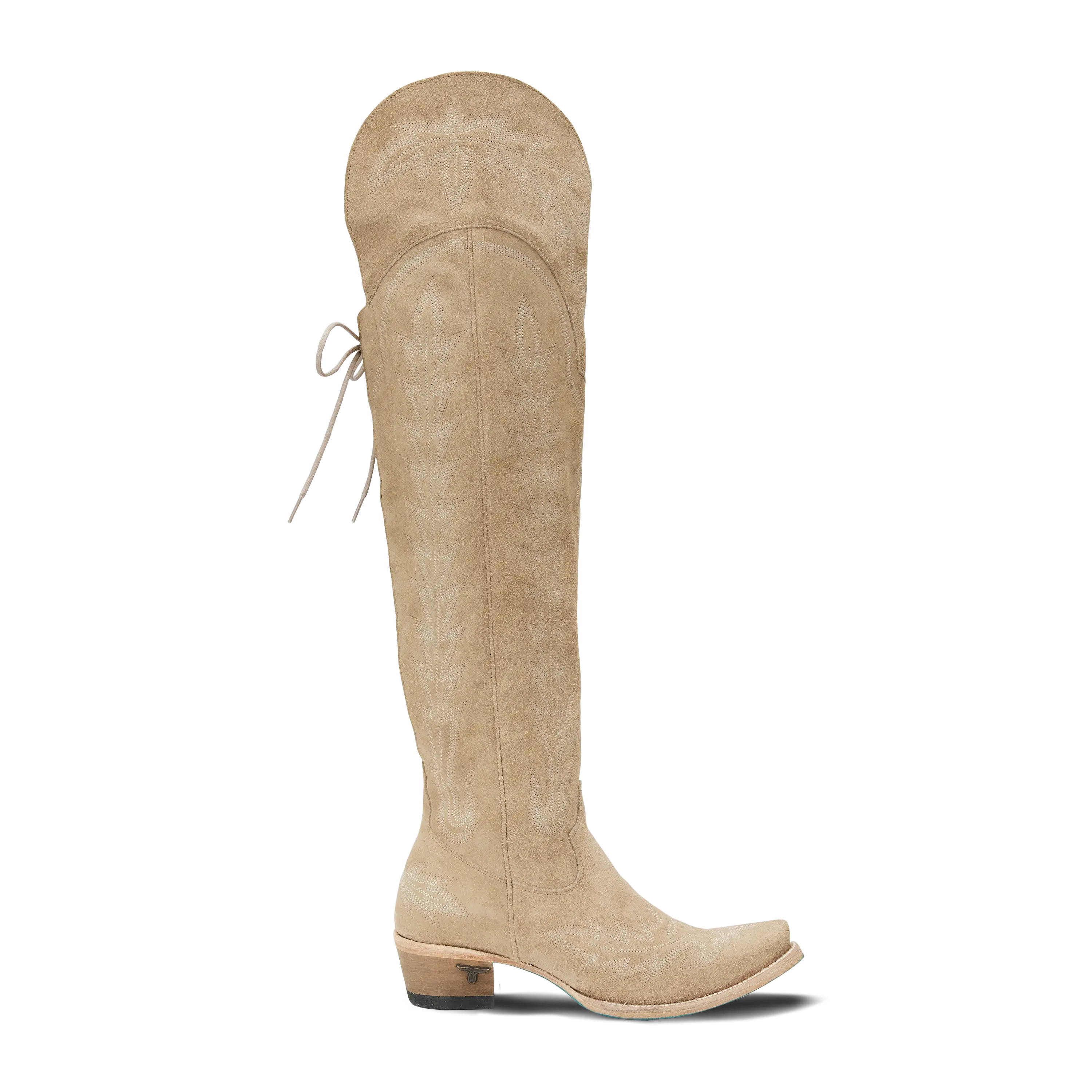 Lexington OTK Corset - Latte Suede Ladies Boot Western Fashion by Lane
