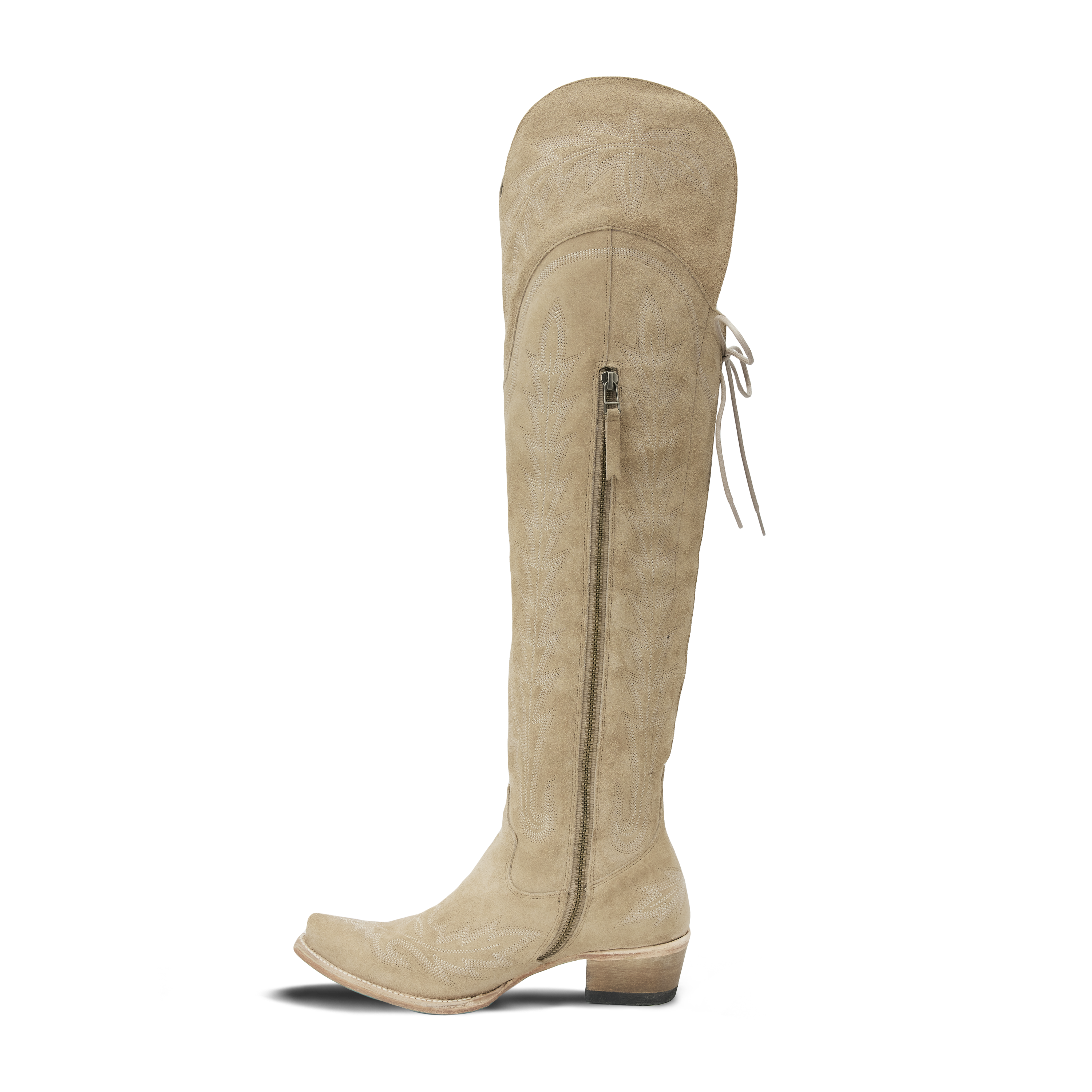 Lexington OTK Corset - Latte Suede Ladies Boot Western Fashion by Lane