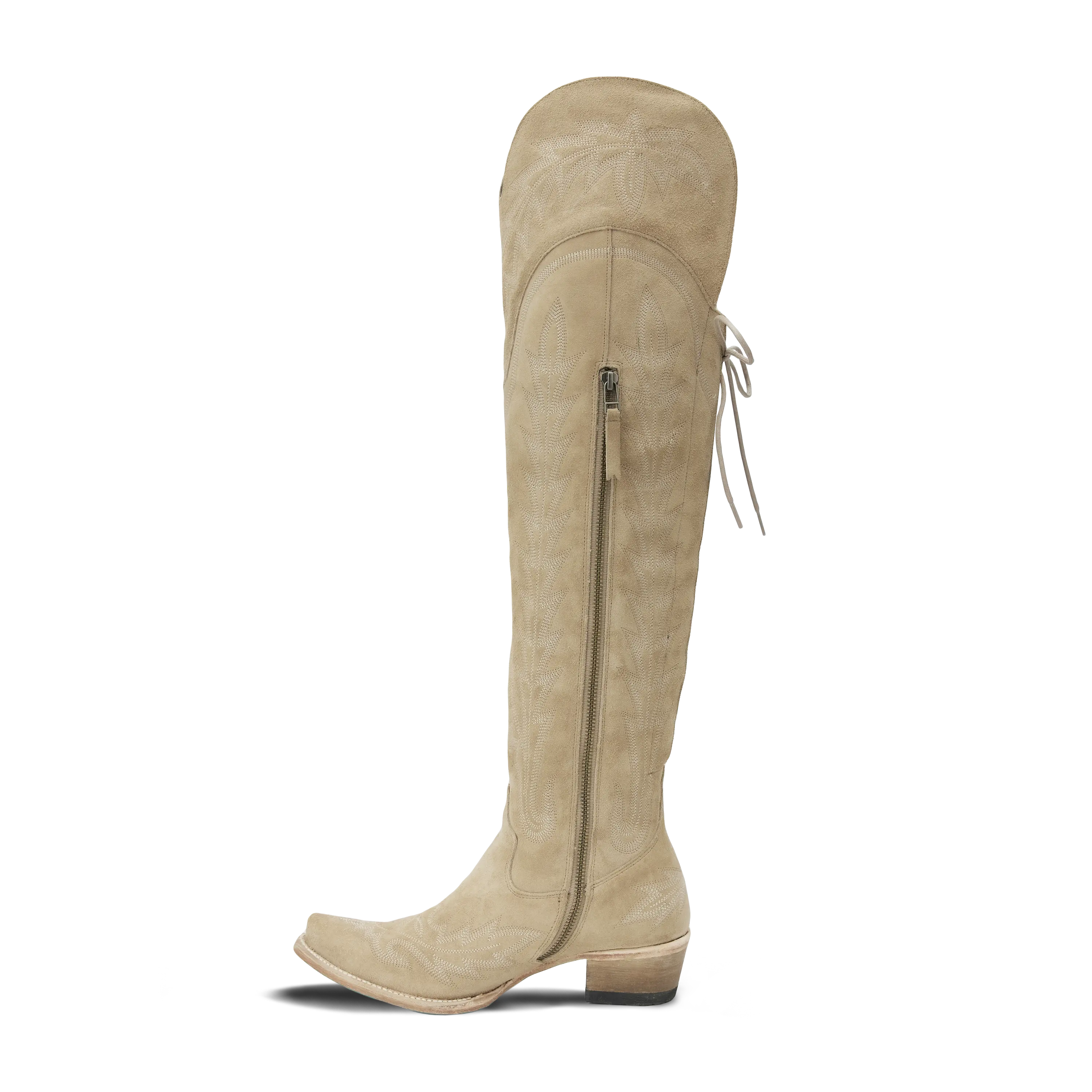 Lexington OTK Corset - Latte Suede Ladies Boot Western Fashion by Lane