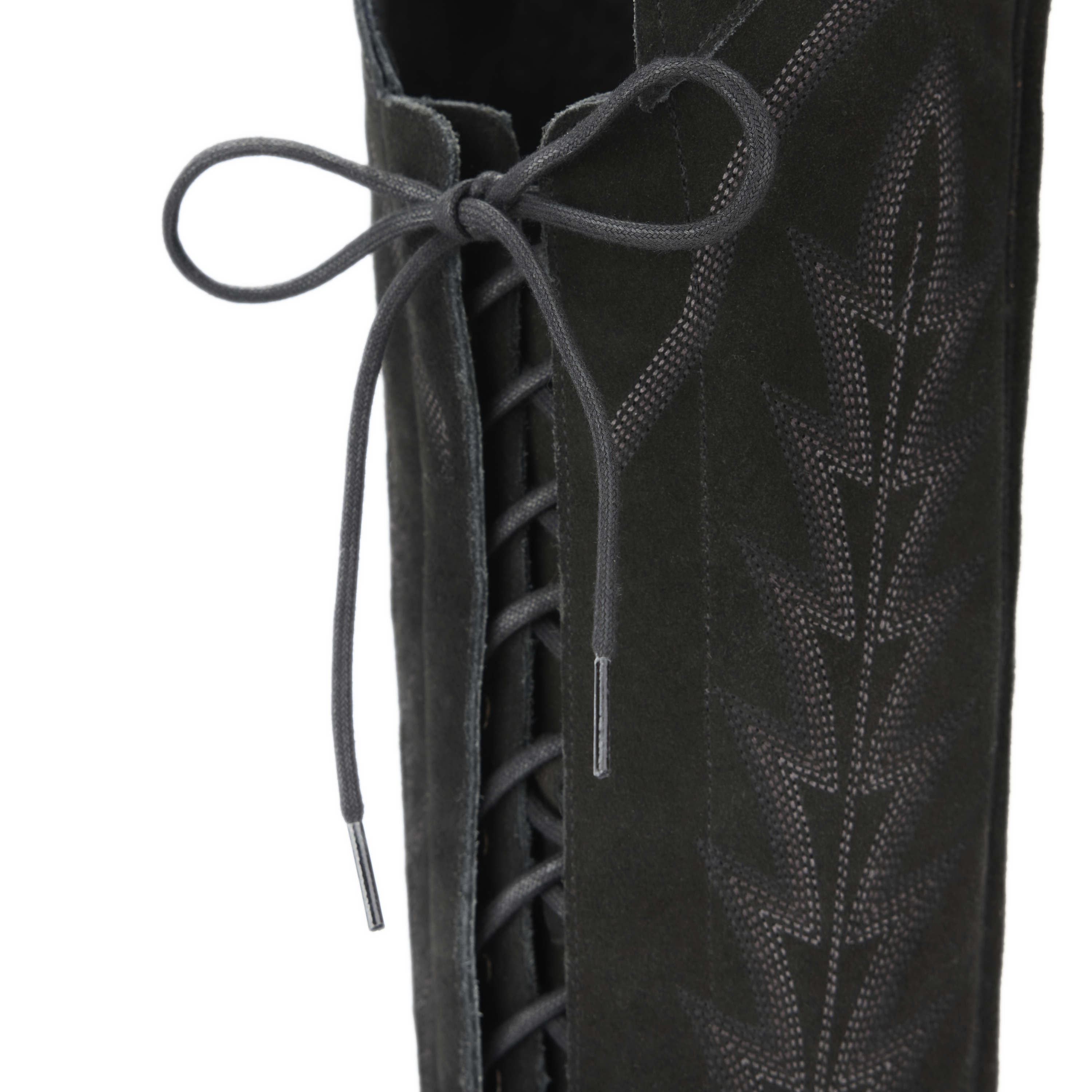 Lexington OTK Corset - Soft Black Suede Ladies Boot Western Fashion by Lane