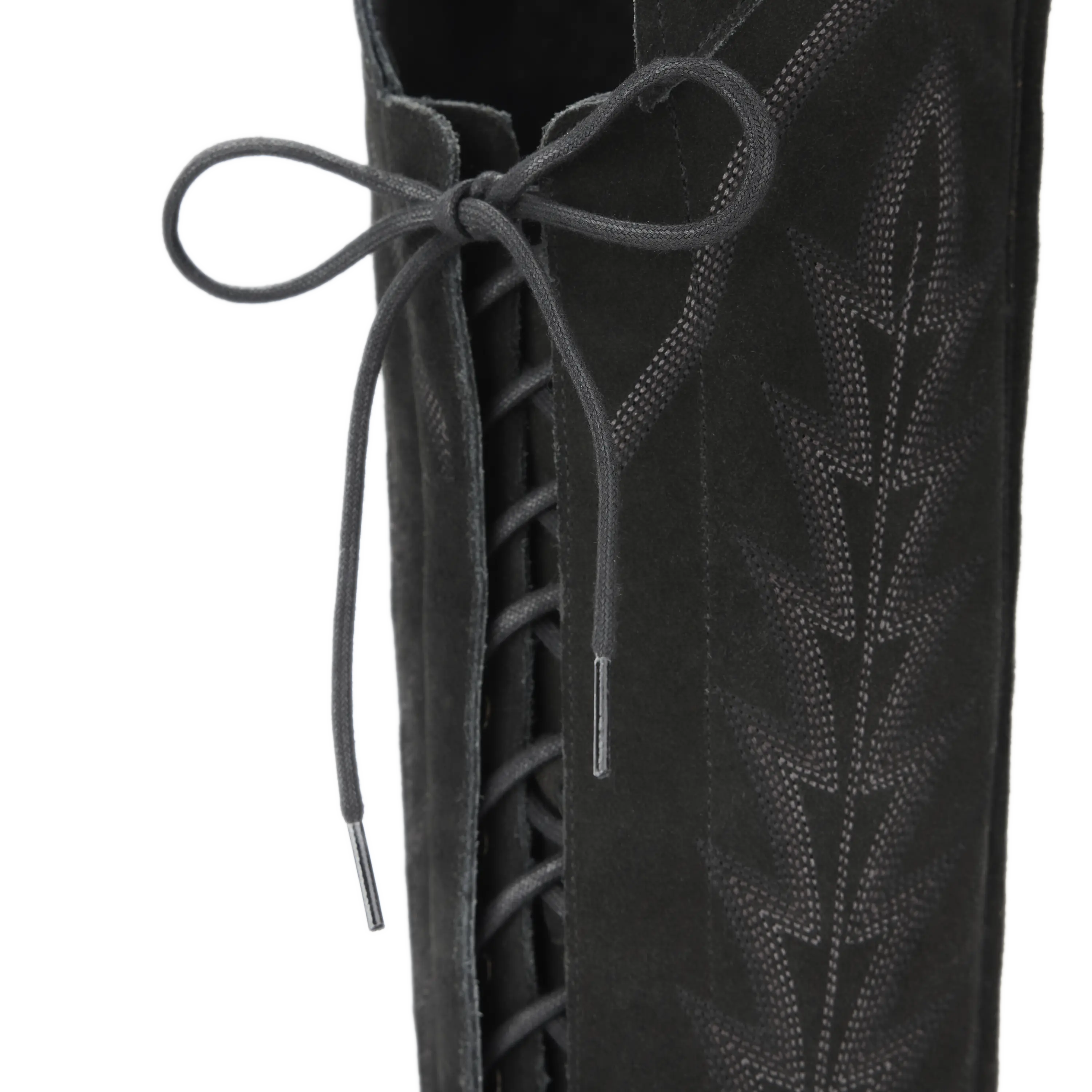 Lexington OTK Corset - Soft Black Suede Ladies Boot Western Fashion by Lane