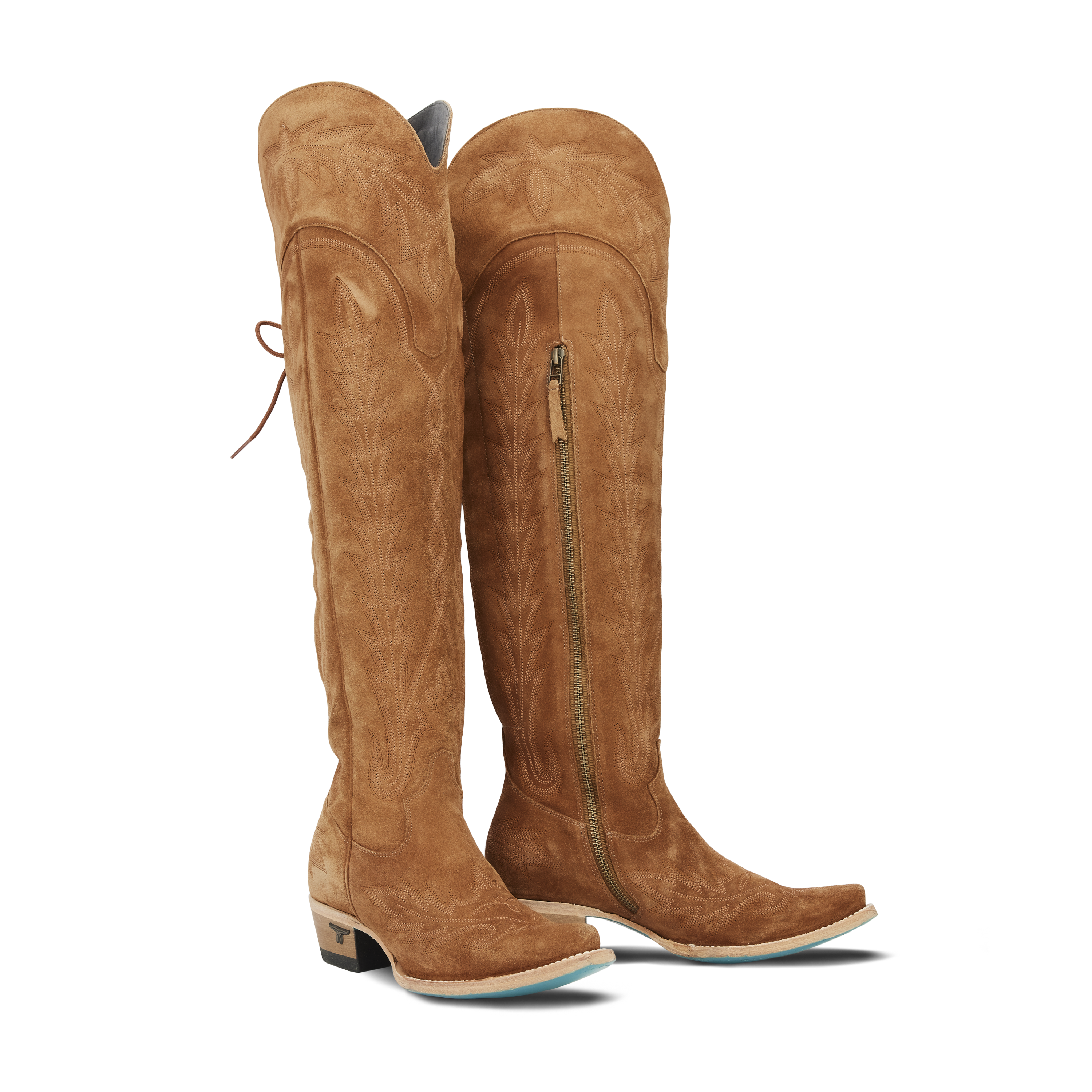 Lexington OTK Corset - Toffee Roughout Ladies Boot Western Fashion by Lane