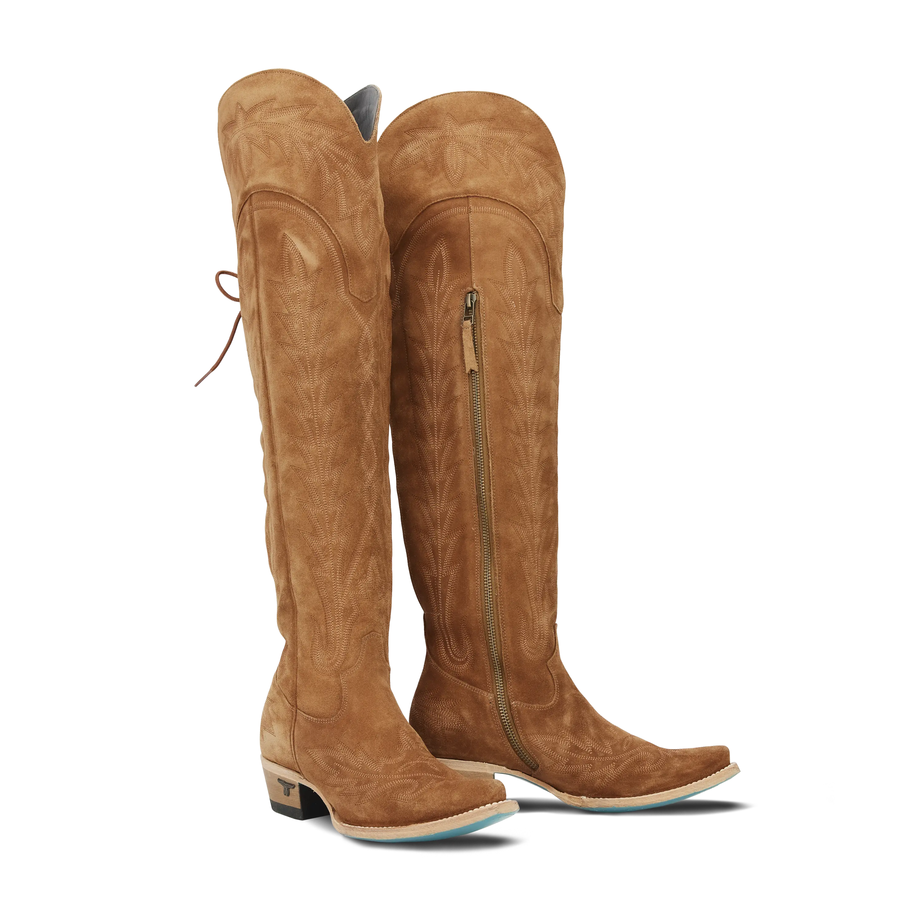 Lexington OTK Corset - Toffee Roughout Ladies Boot Western Fashion by Lane