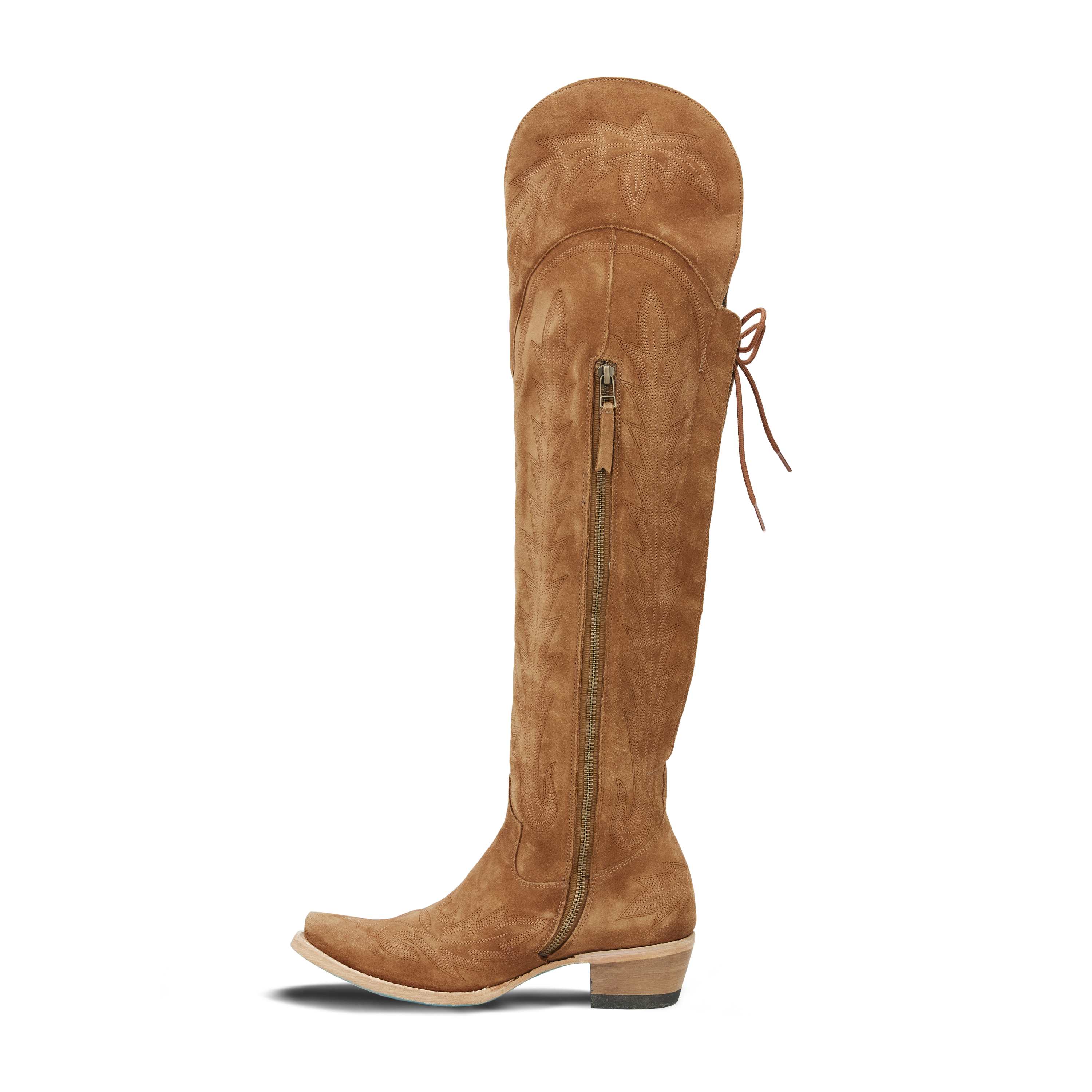 Lexington OTK Corset - Toffee Roughout Ladies Boot Western Fashion by Lane