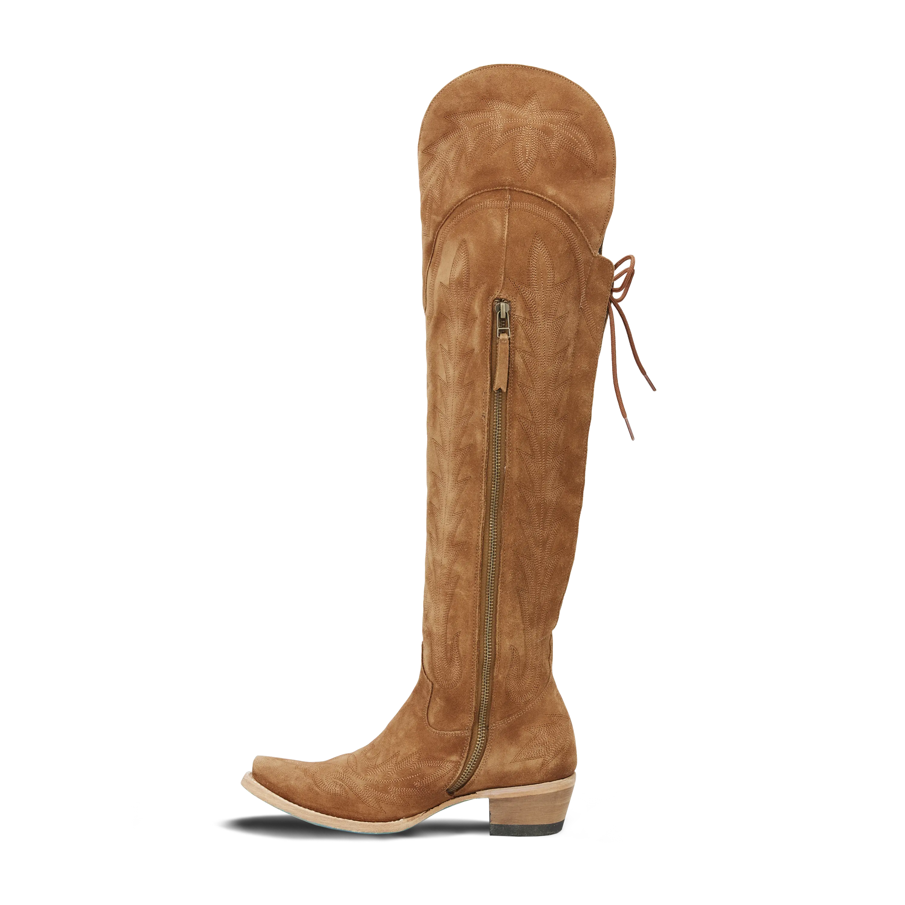 Lexington OTK Corset - Toffee Roughout Ladies Boot Western Fashion by Lane