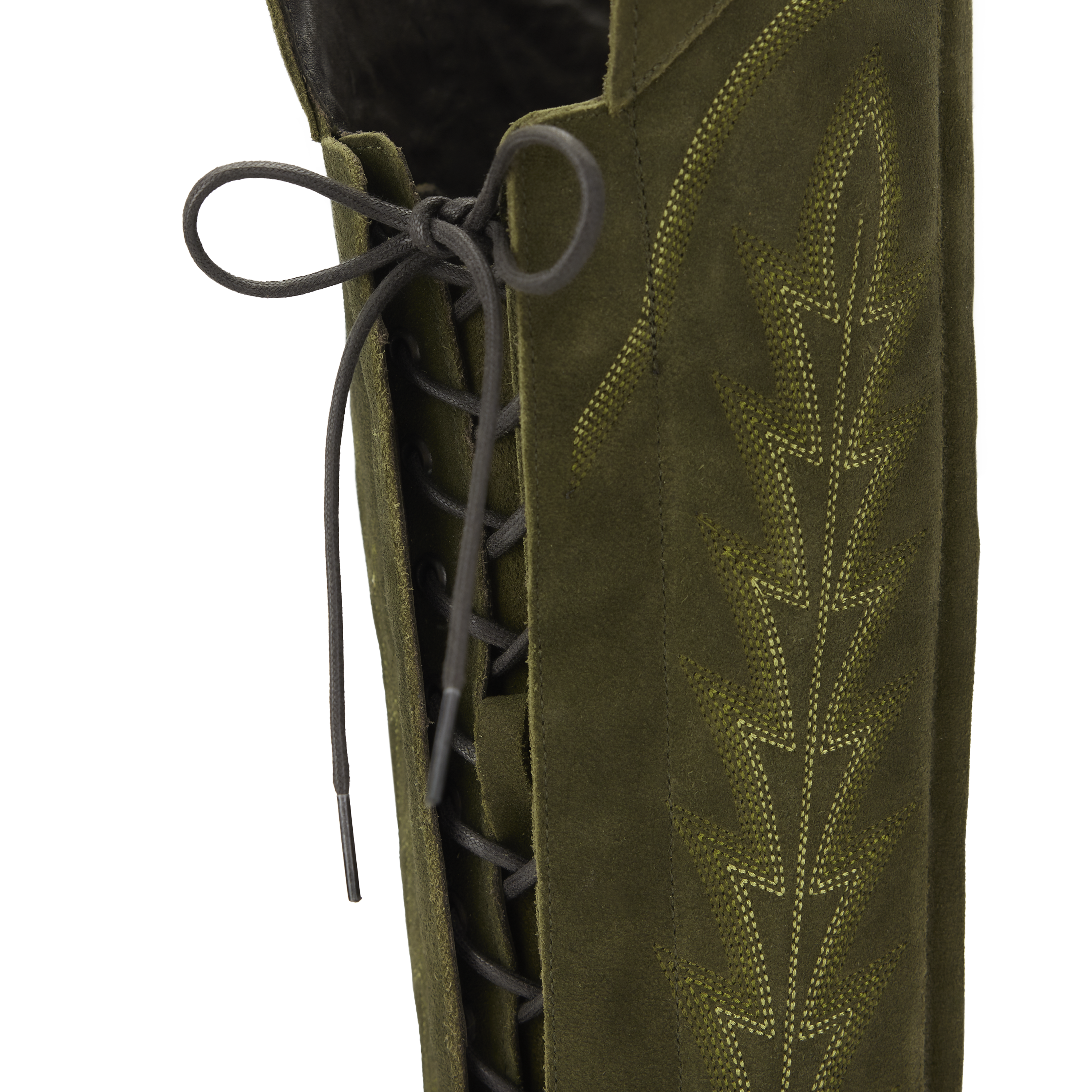 Lexington OTK Corset - Olive Suede Ladies Boot Western Fashion by Lane