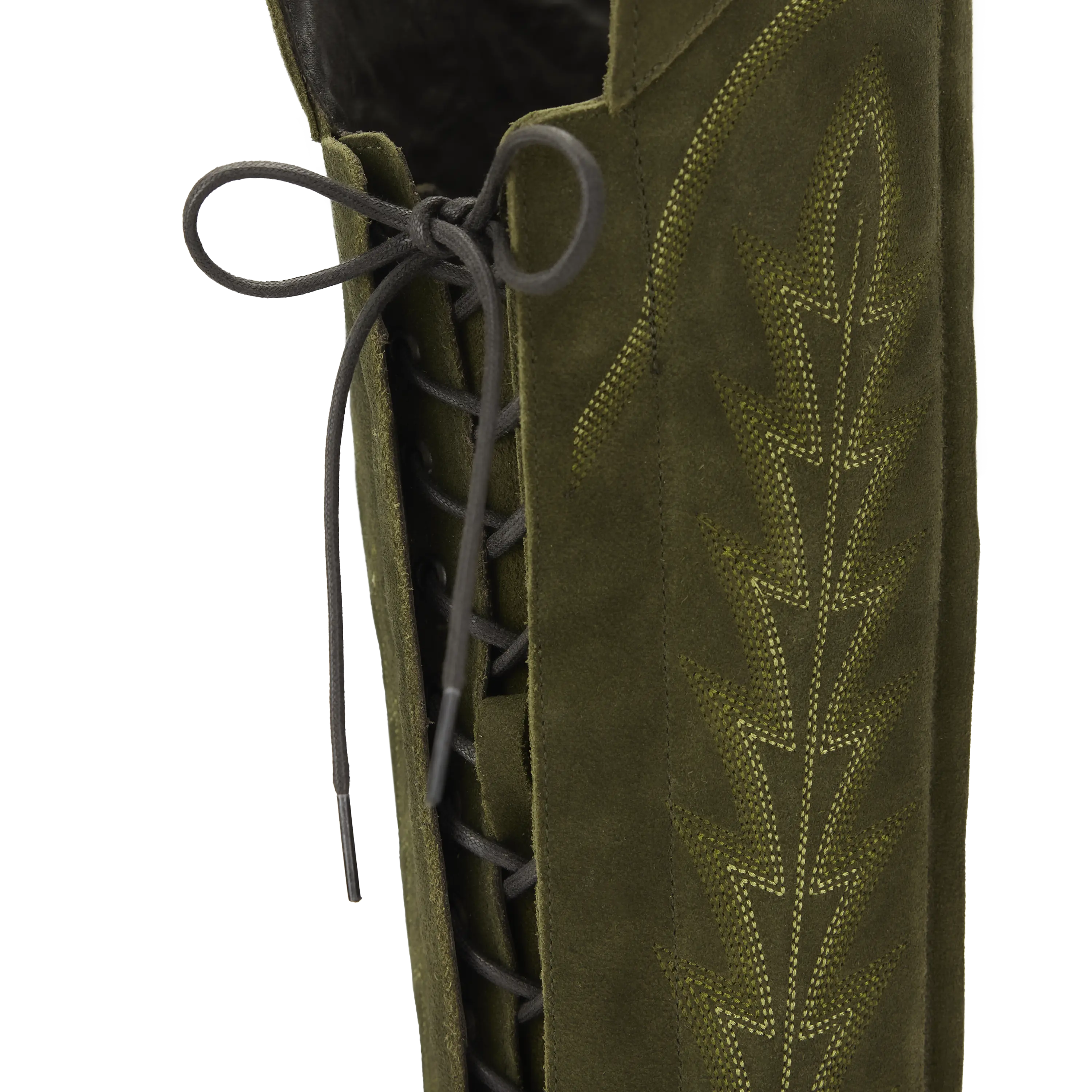 Lexington OTK Corset - Olive Suede Ladies Boot Western Fashion by Lane