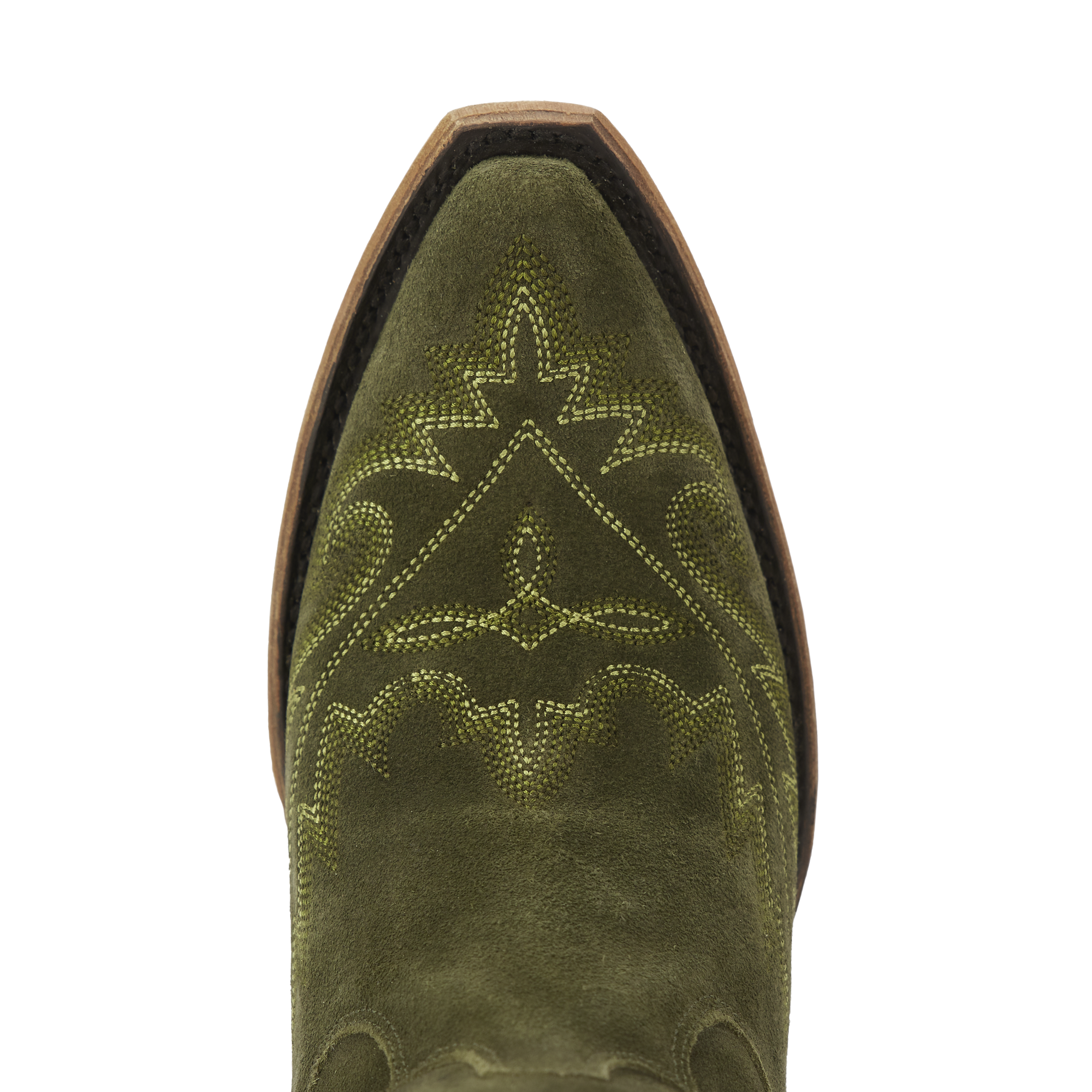 Lexington OTK Corset - Olive Suede Ladies Boot Western Fashion by Lane