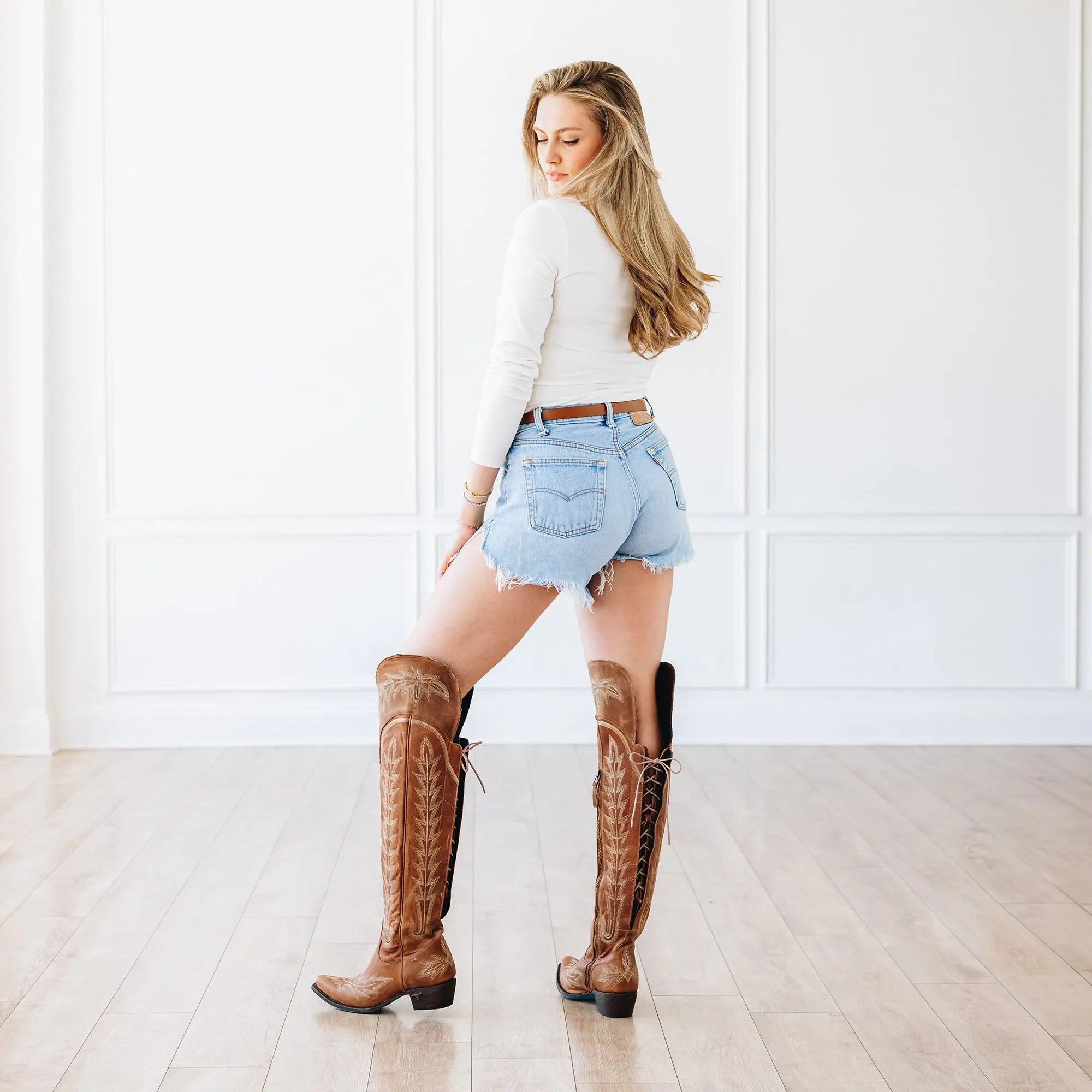 Lexington OTK Corset - Desert Clay Ladies Boot Western Fashion by Lane
