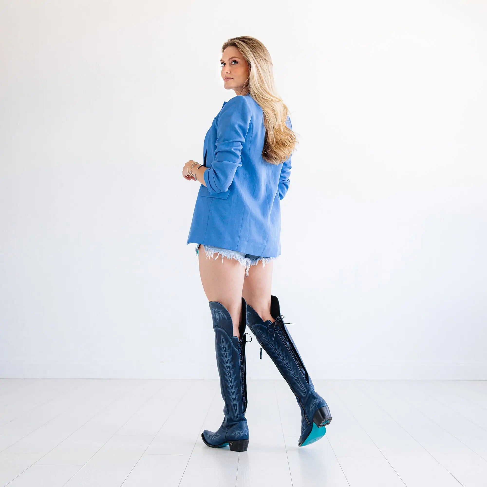 Lexington OTK Corset - Midnight Navy Ladies Boot Western Fashion by Lane