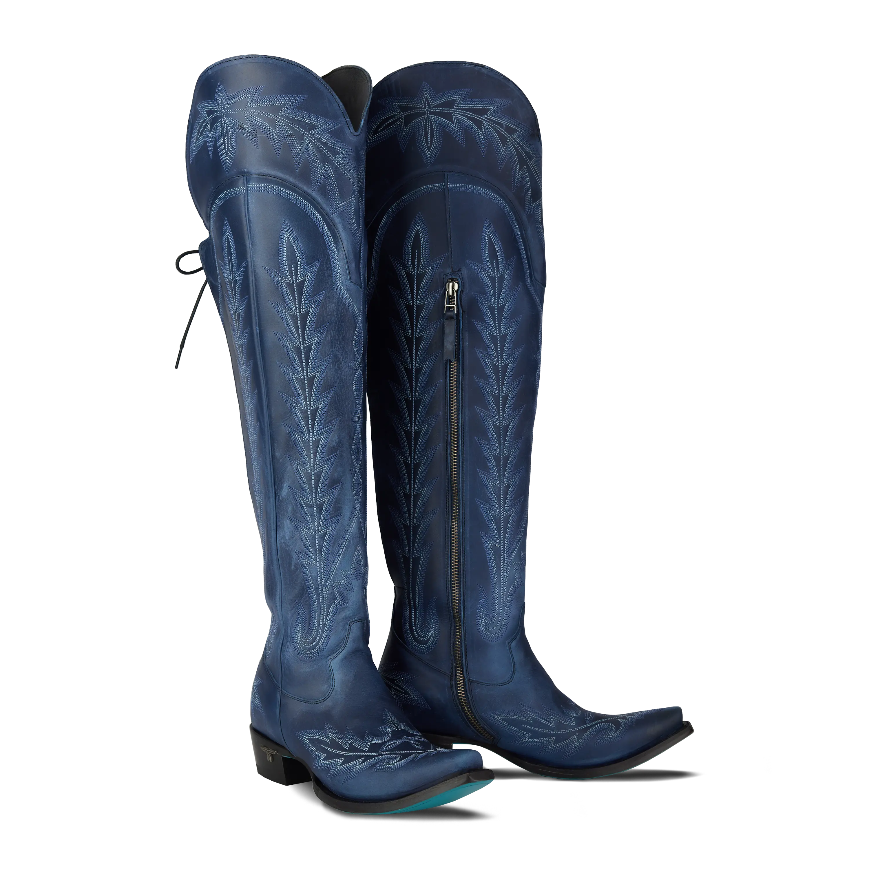 Lexington OTK Corset - Midnight Navy Ladies Boot Midnight Navy Western Fashion by Lane