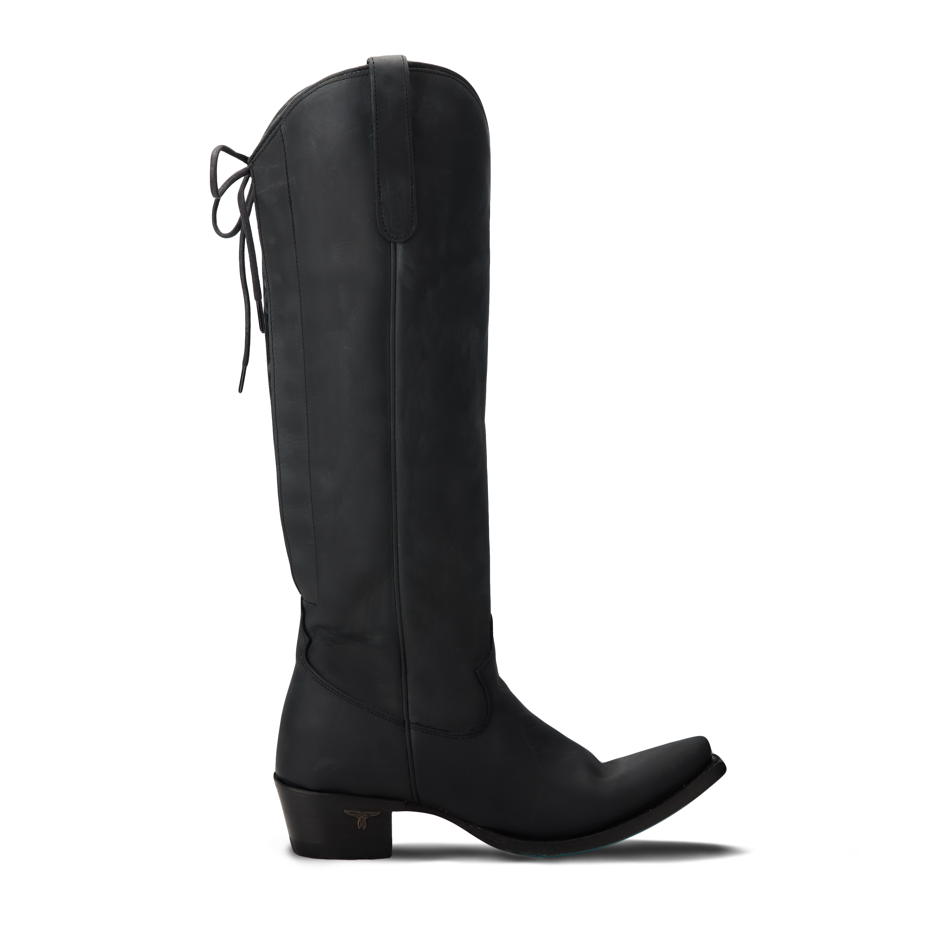 Olivia Jane Knee High Corset - Matte Black Ladies Boot Western Fashion by Lane