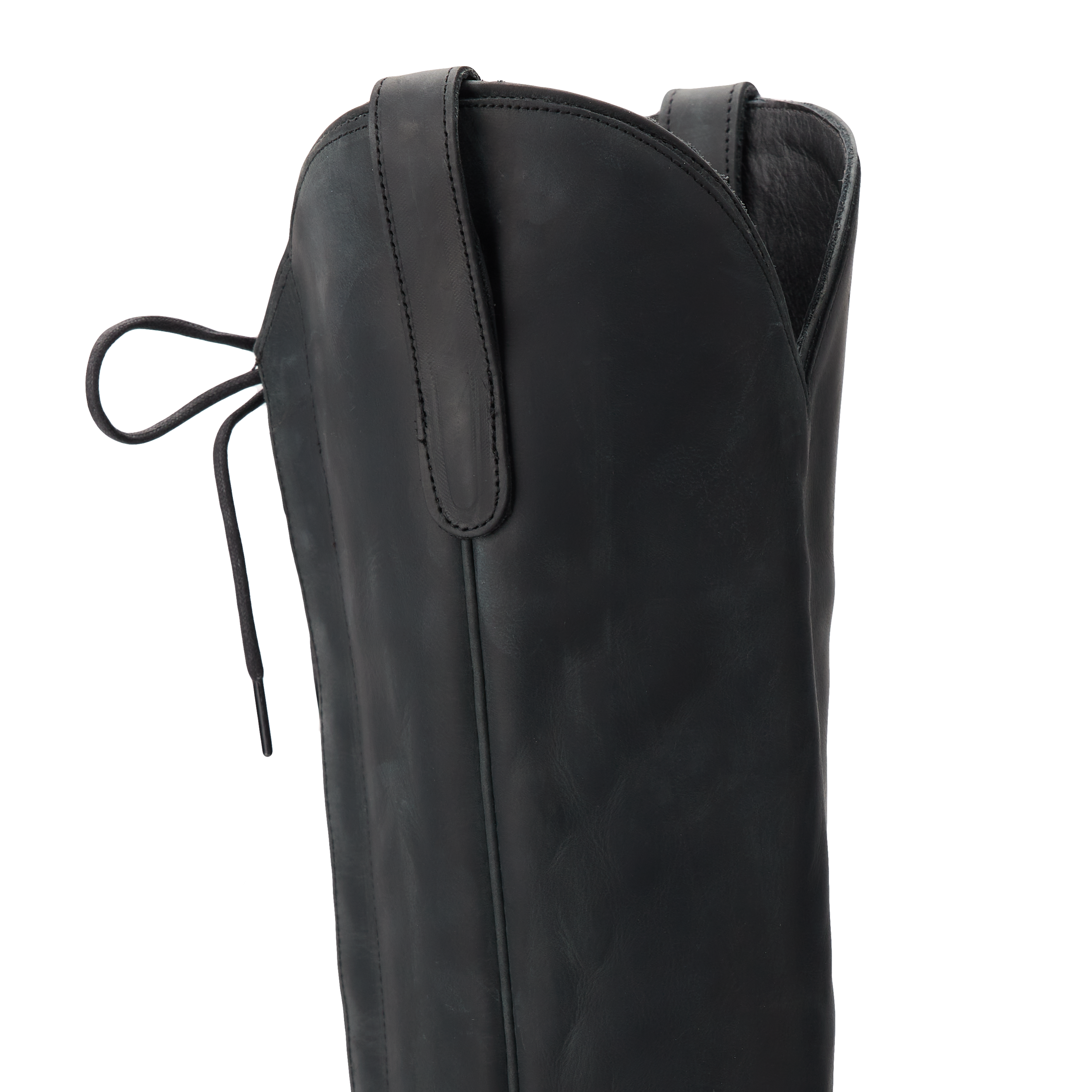 Olivia Jane Knee High Corset - Matte Black Ladies Boot Western Fashion by Lane