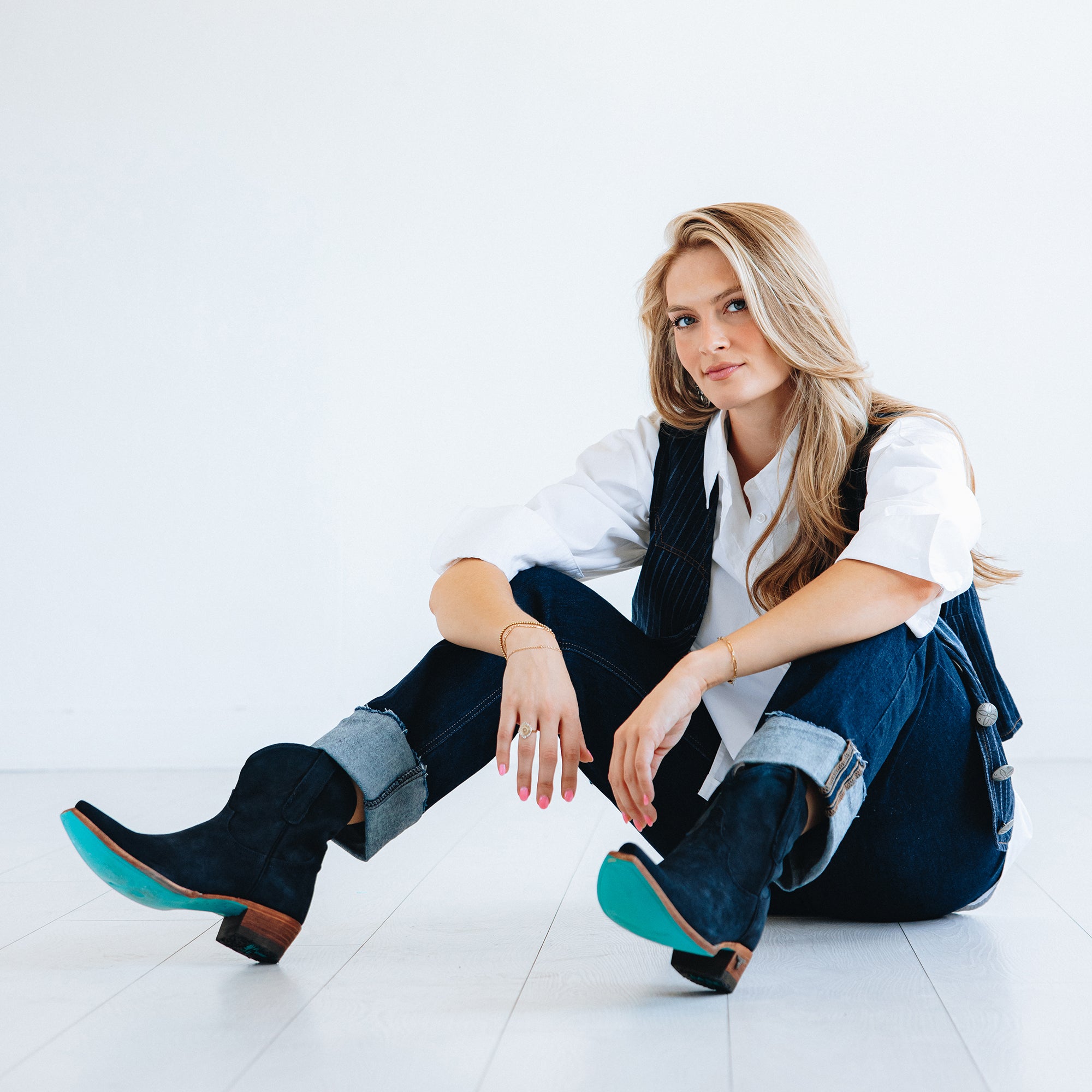 Emma Jane Bootie - Navy Suede Ladies Bootie Western Fashion by Lane