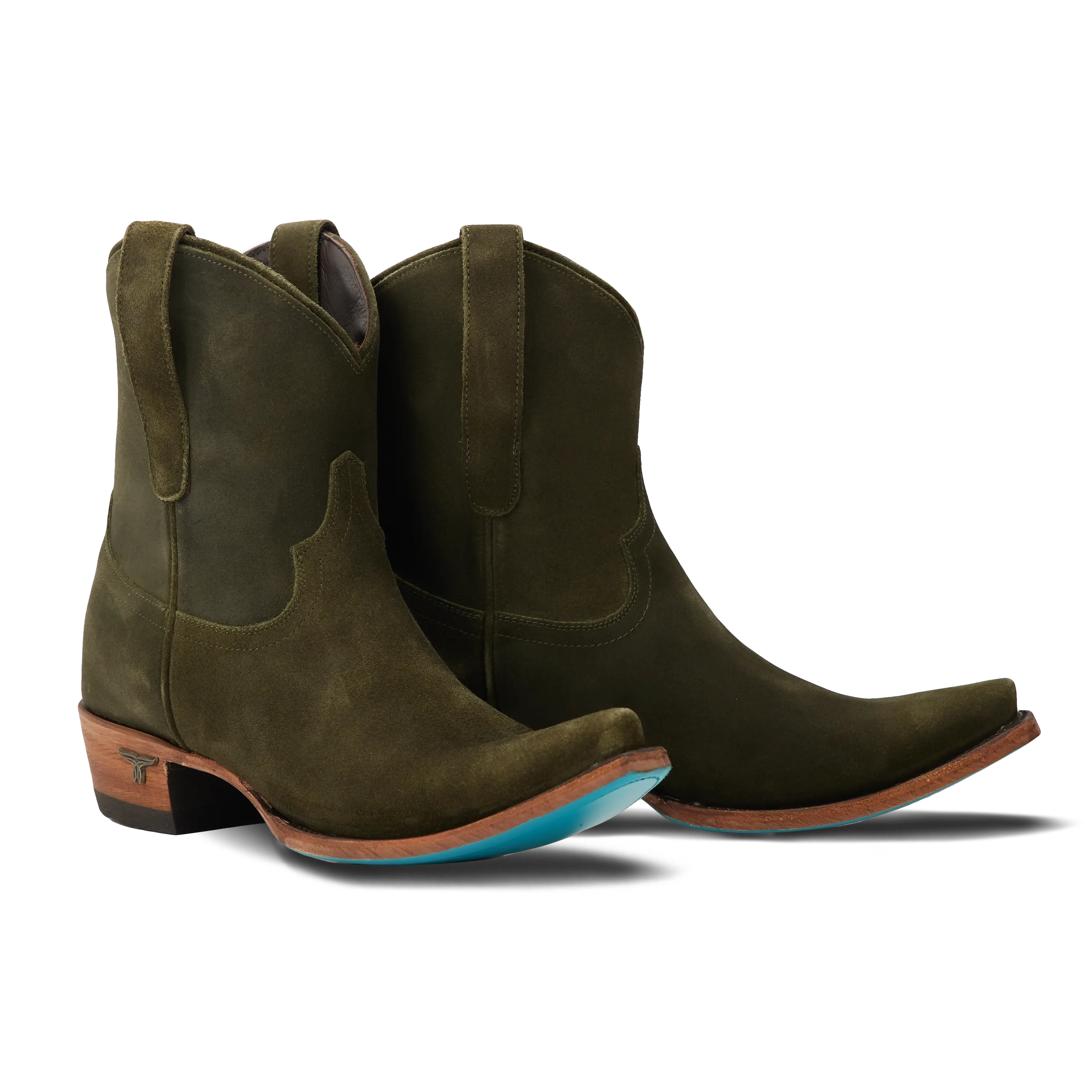 Emma Jane Bootie - Olive Suede Ladies Bootie Olive Suede Western Fashion by Lane