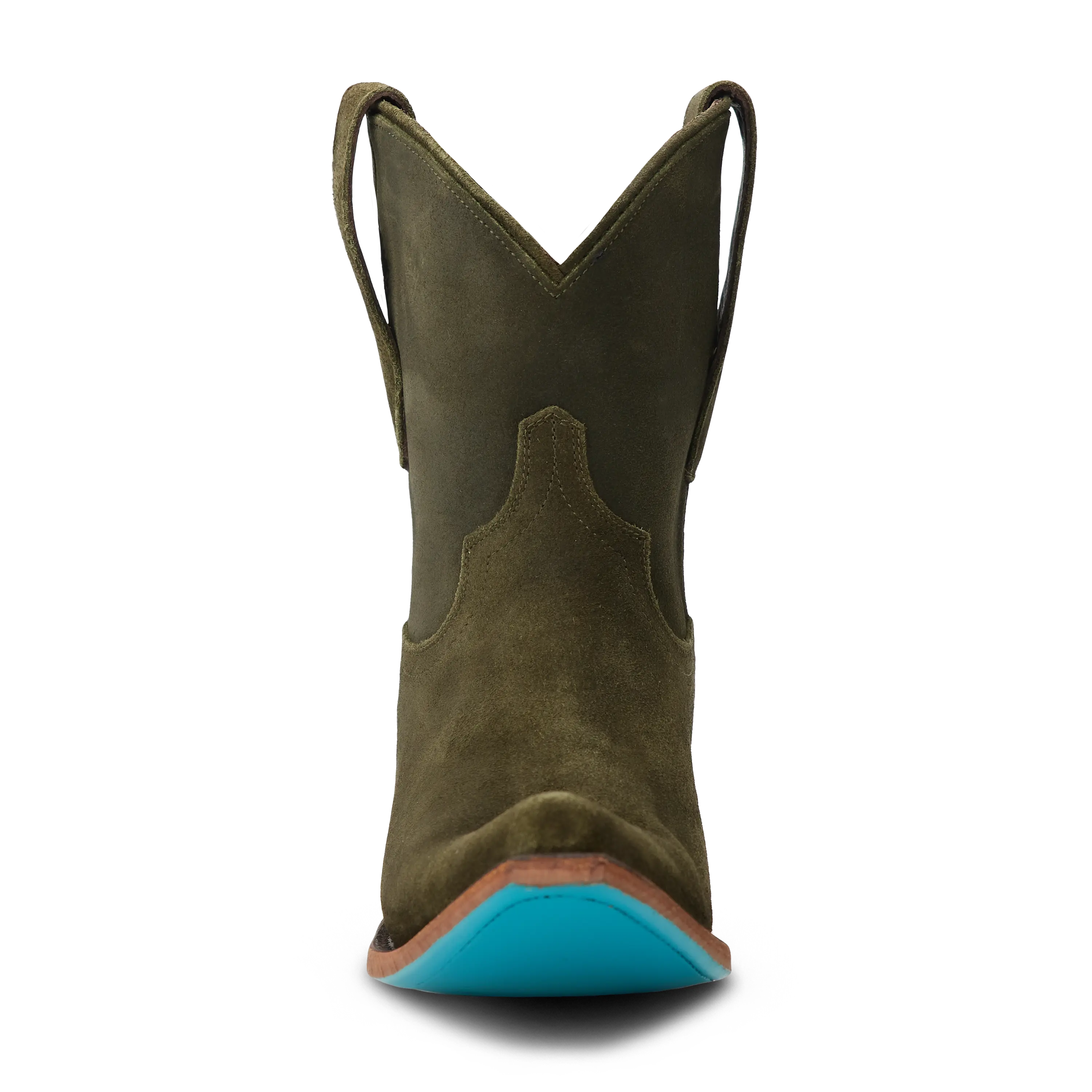 Emma Jane Bootie - Olive Suede Ladies Bootie Western Fashion by Lane