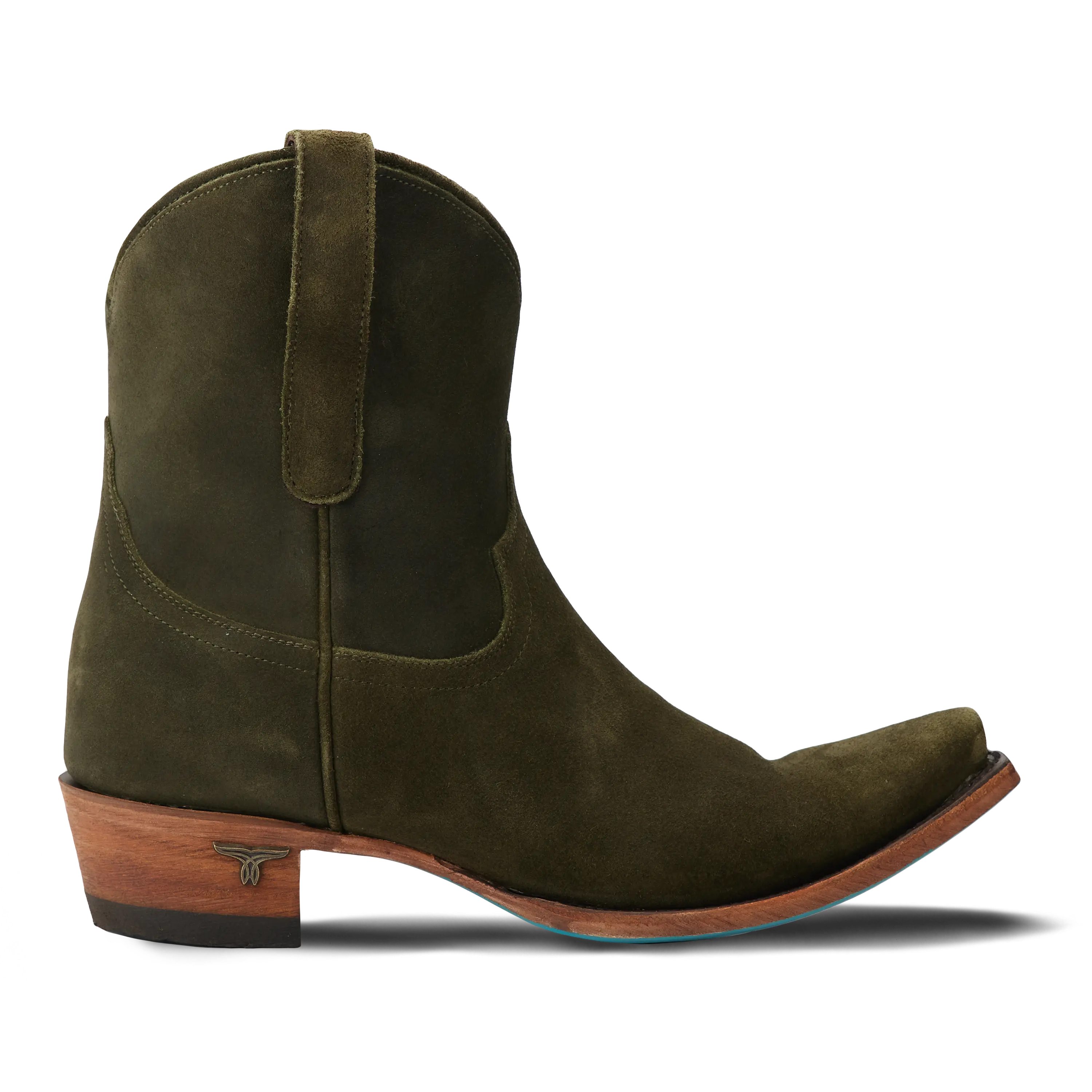 Emma Jane Bootie - Olive Suede Ladies Bootie Western Fashion by Lane