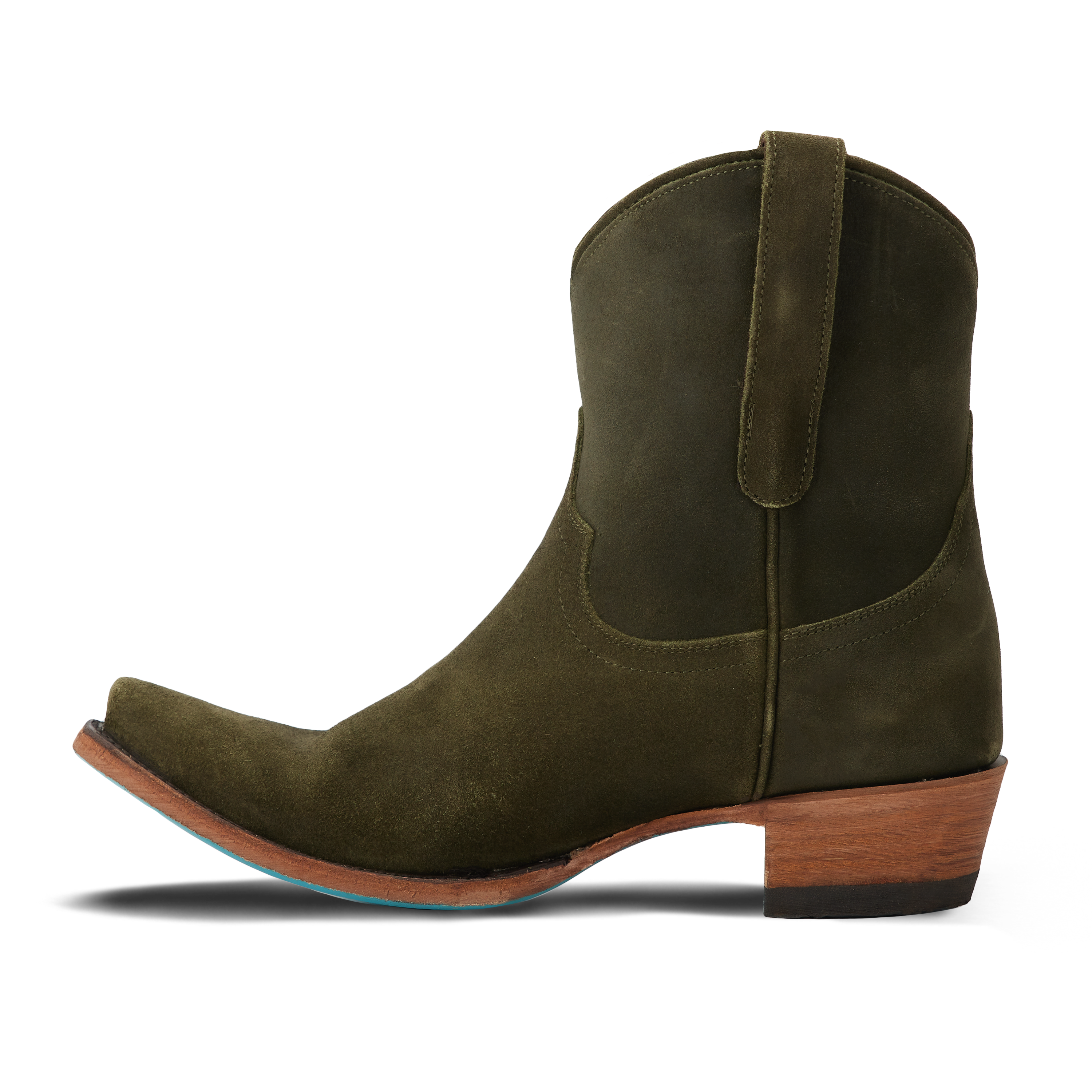 Emma Jane Bootie - Olive Suede Ladies Bootie Western Fashion by Lane