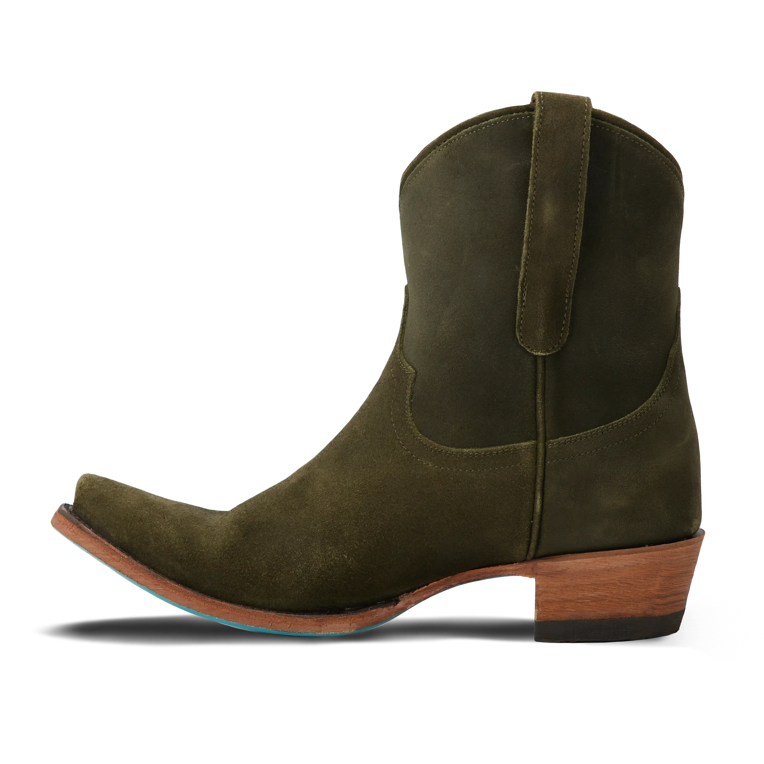 Emma Jane Bootie - Olive Suede Ladies Bootie Western Fashion by Lane