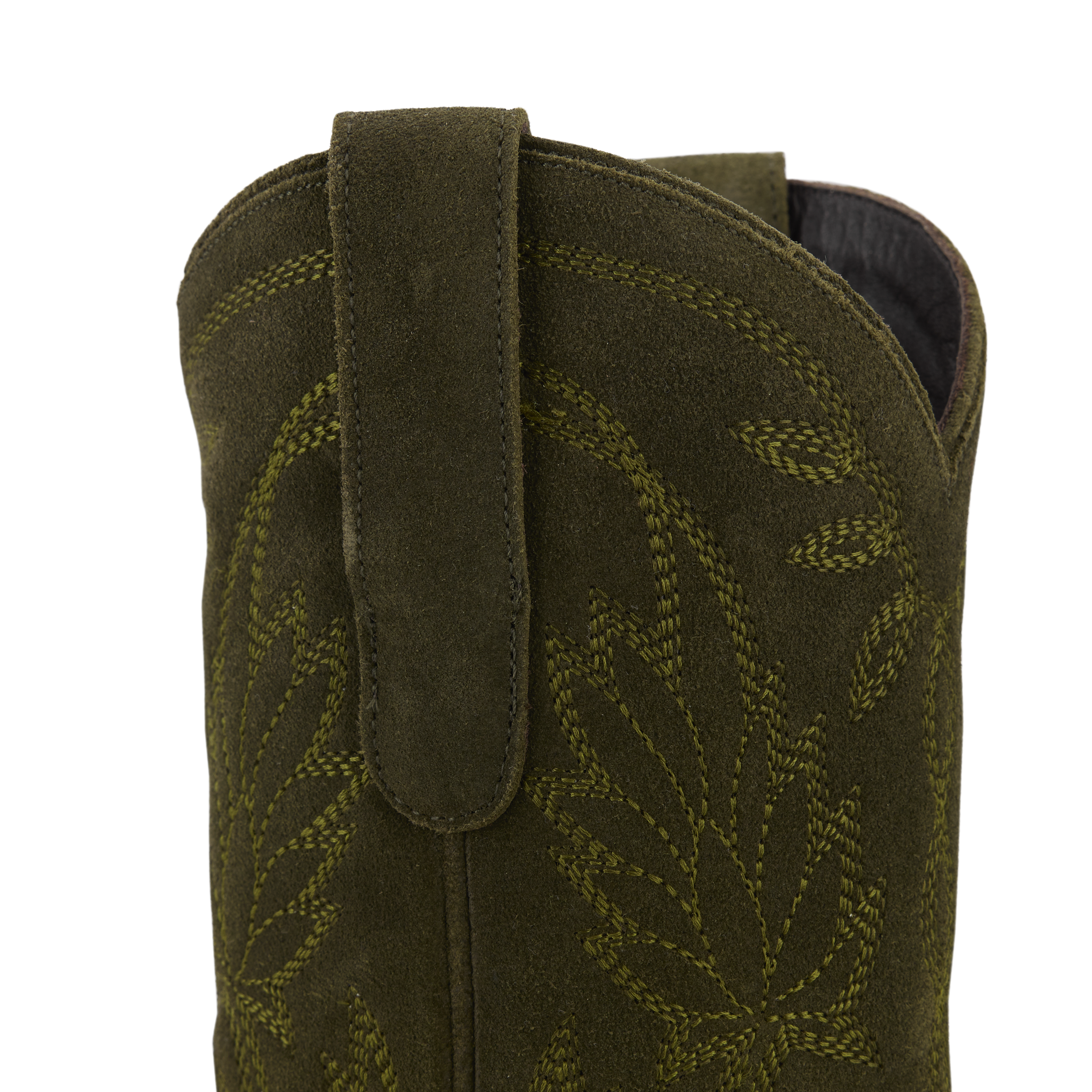 Sandaga Midi - Olive Suede Ladies Boot Western Fashion by Lane