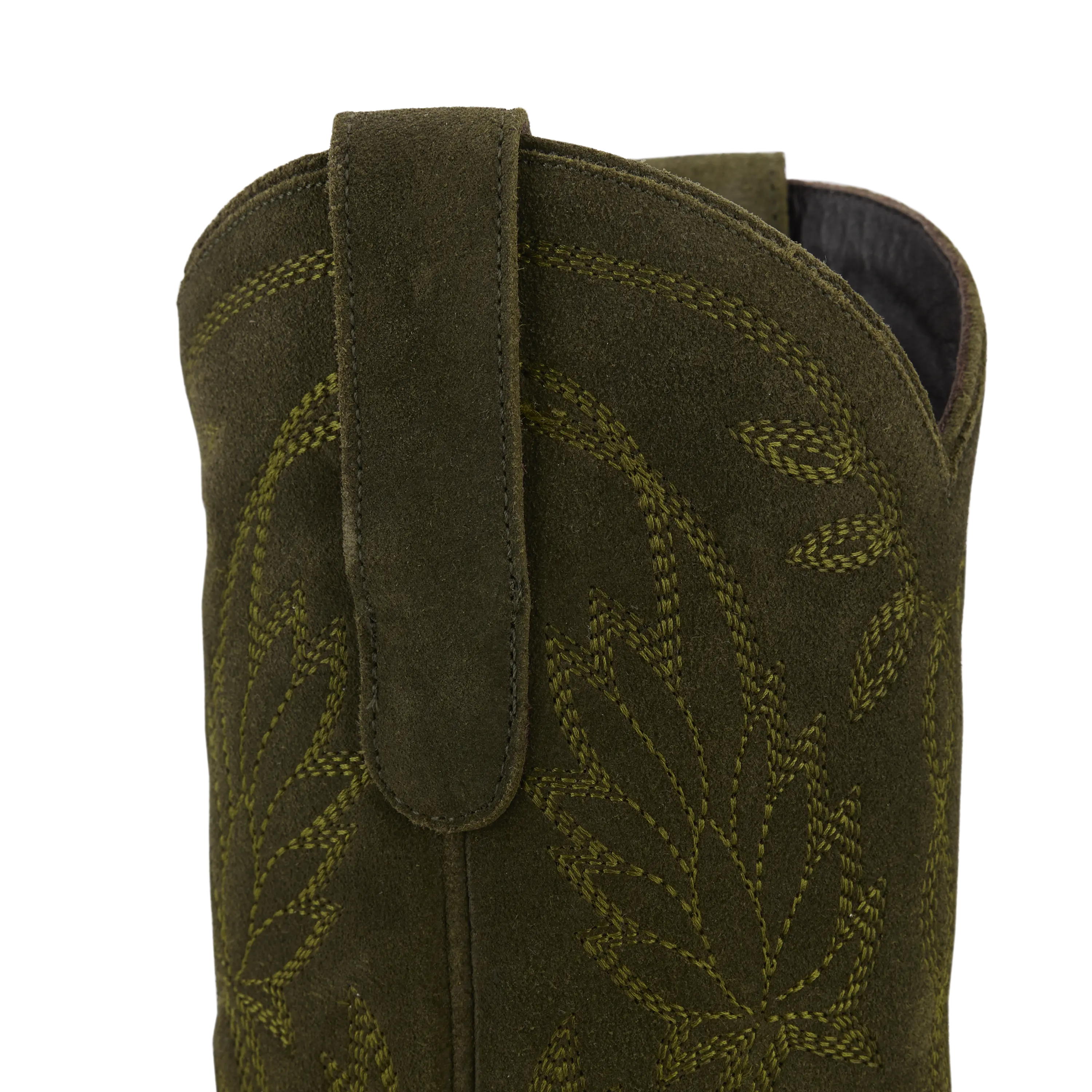 Sandaga Midi - Olive Suede Ladies Boot Western Fashion by Lane
